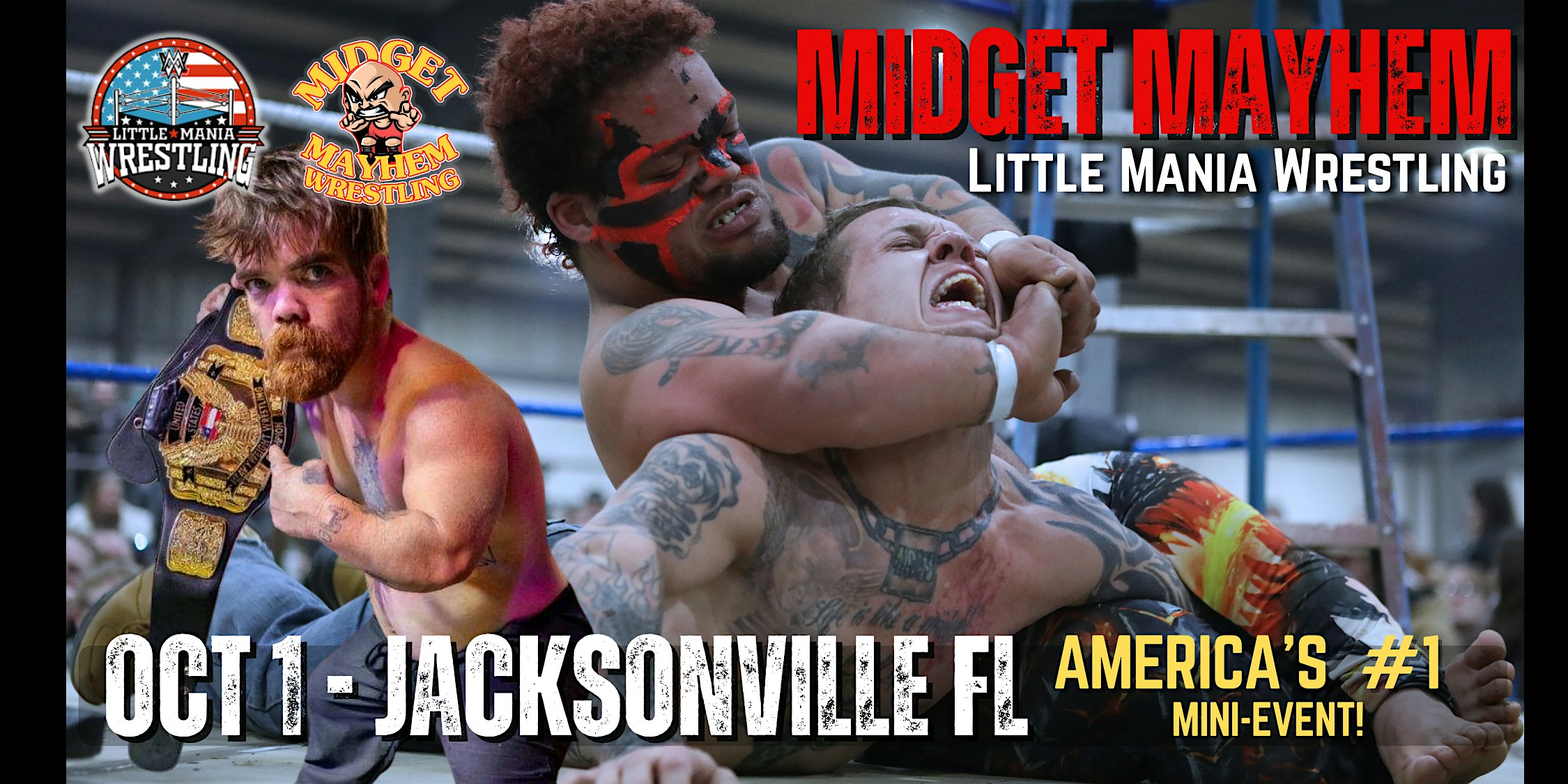 Midget Mayhem / Little Mania Mini Wrestling LIVE! Jacksonville FL 12+ at OK Corral Jacksonville – Jacksonville, FL