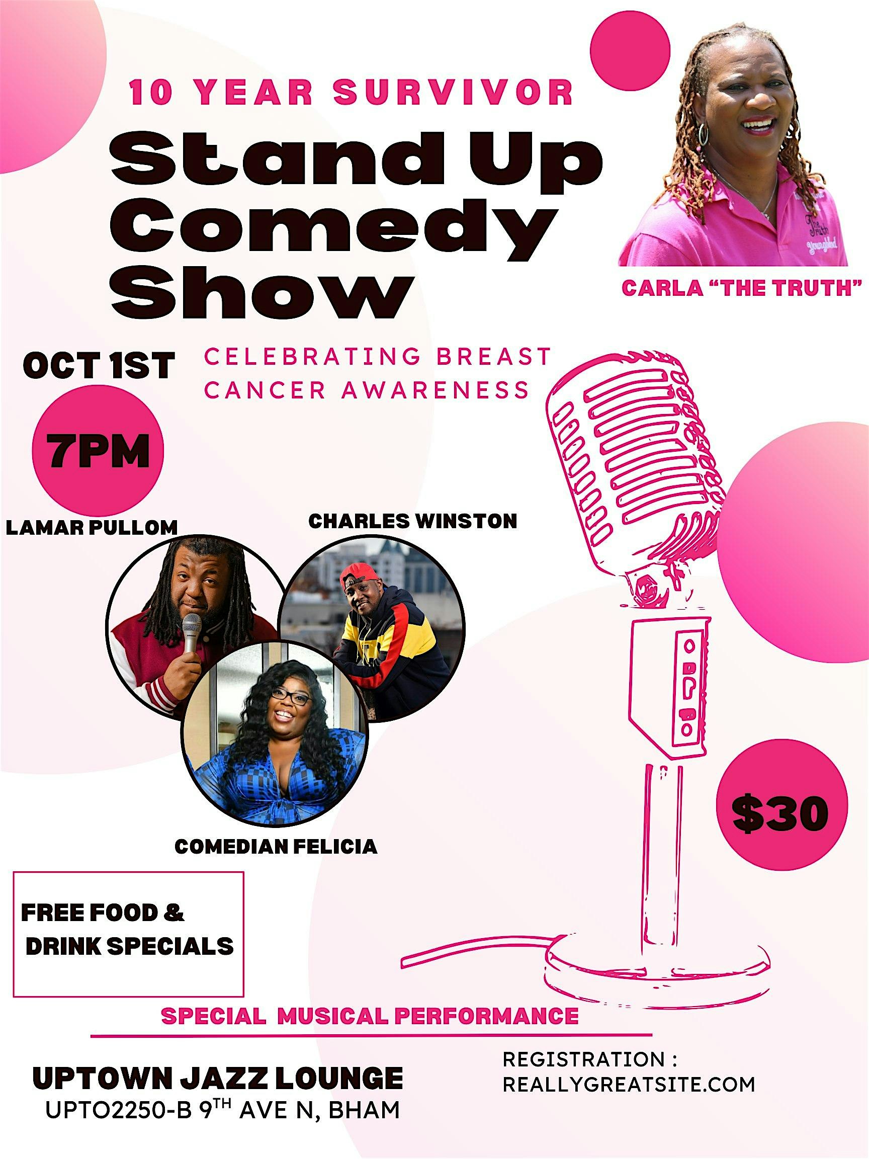 10 Year Survivor Comedy Show at Uptown Jazz Lounge – Birmingham, AL