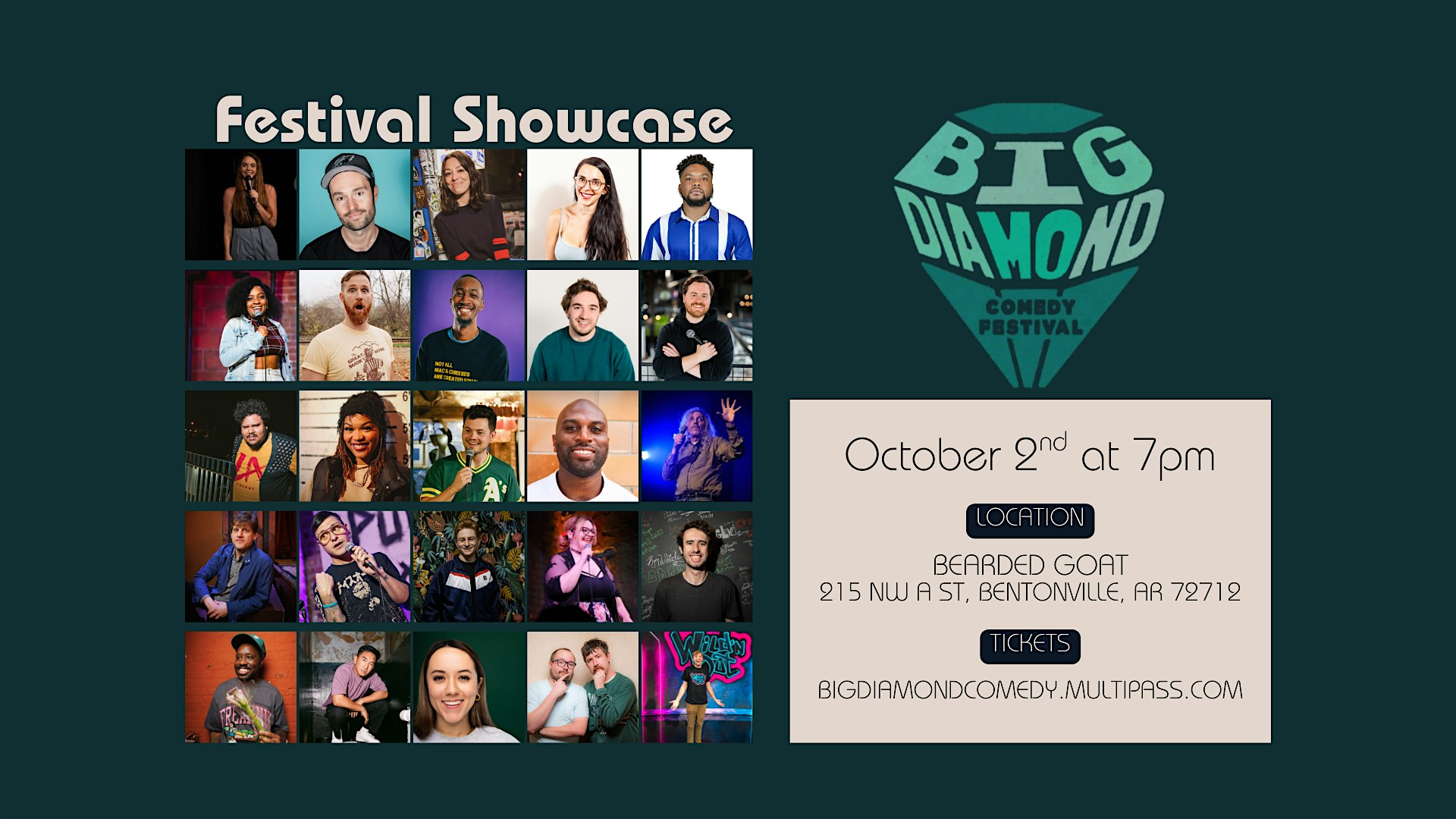 Big Diamond Comedy Festival: Standup Showcase! at Bearded Goat – Bentonville, AR