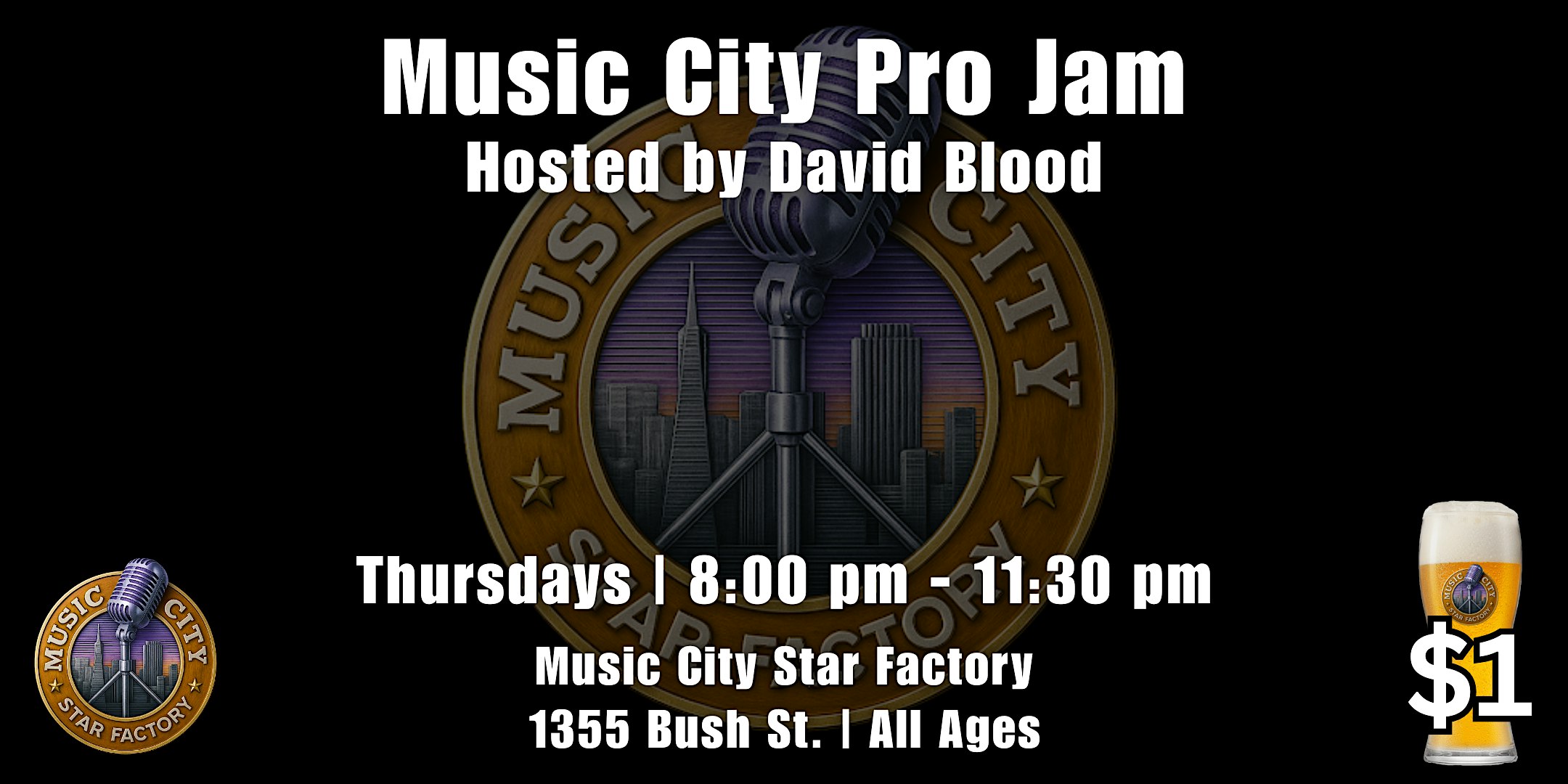 Pro Jam at Music City Starfactory | Free Entry! at Music City San Francisco – San Francisco, CA