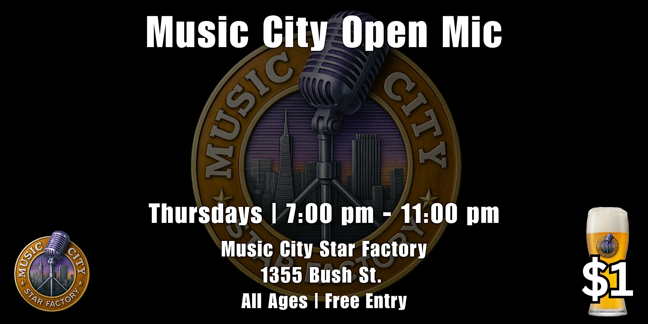 Open Mic at Music City Starfactory| Free Entry! at Music City San Francisco – San Francisco, CA
