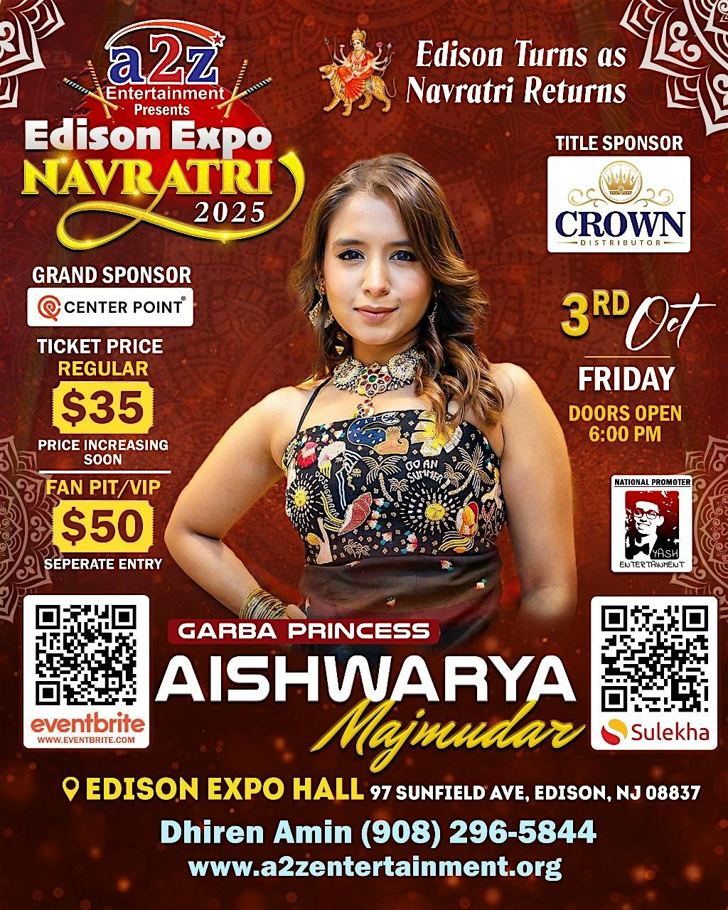Garba With Aishwarya Majmudar – Live in Edison Expo New Jersey at New Jersey Convention and Exposition Center – Edison, NJ