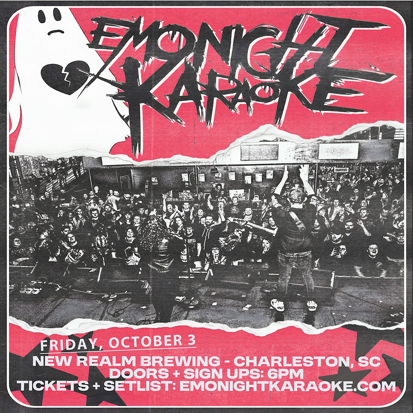 Emo Night Karaoke Charleston 10/3 at New Realm Brewing Co. – Charleston, SC