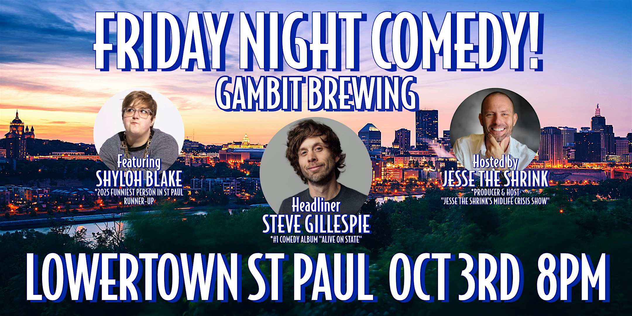 Friday Night Comedy! with Steve Gillespie at Gambit Brewing in St Paul at Gambit Brewing Co – Saint Paul, MN