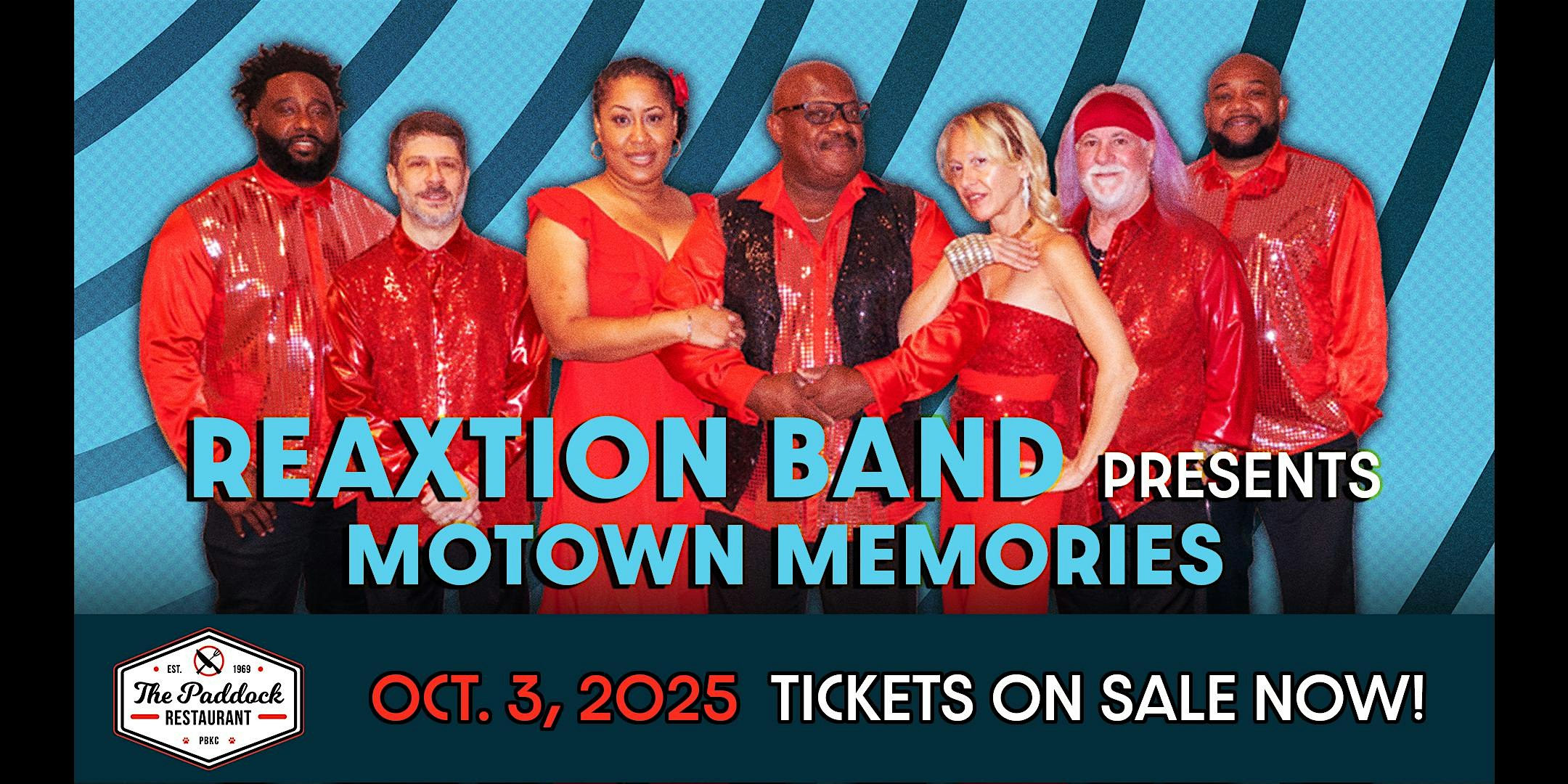 PBKC presents The Reaxtion Band “Motown Memories” Dinner & Show at PBKC @ The Palm Beach Kennel Club – West Palm Beach, FL