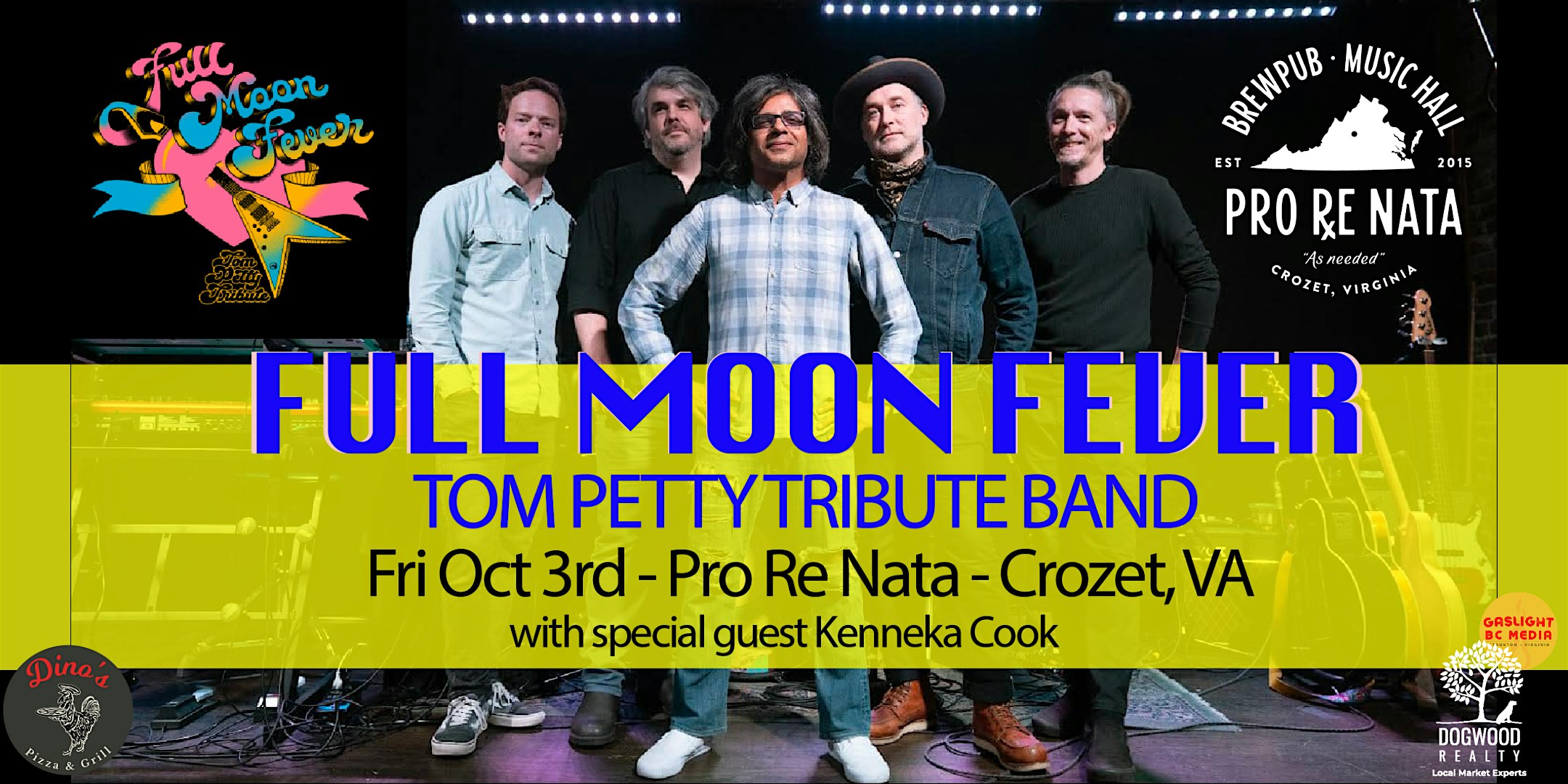 Full Moon Fever: Tom Petty Tribute w/ Kenneka Cook @ Pro Re Nata at Pro Re Nata – Crozet, VA