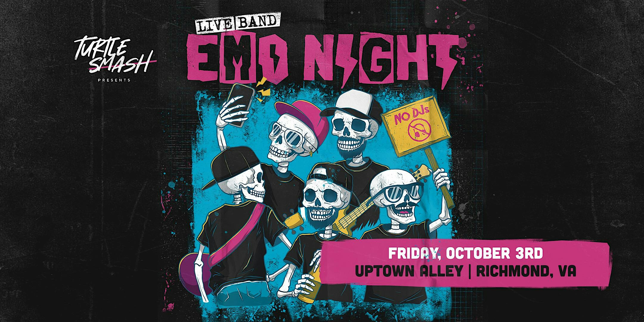 Live Band Emo Night- Featuring Turtle Smash at Uptown Alley Richmond – Midlothian, VA