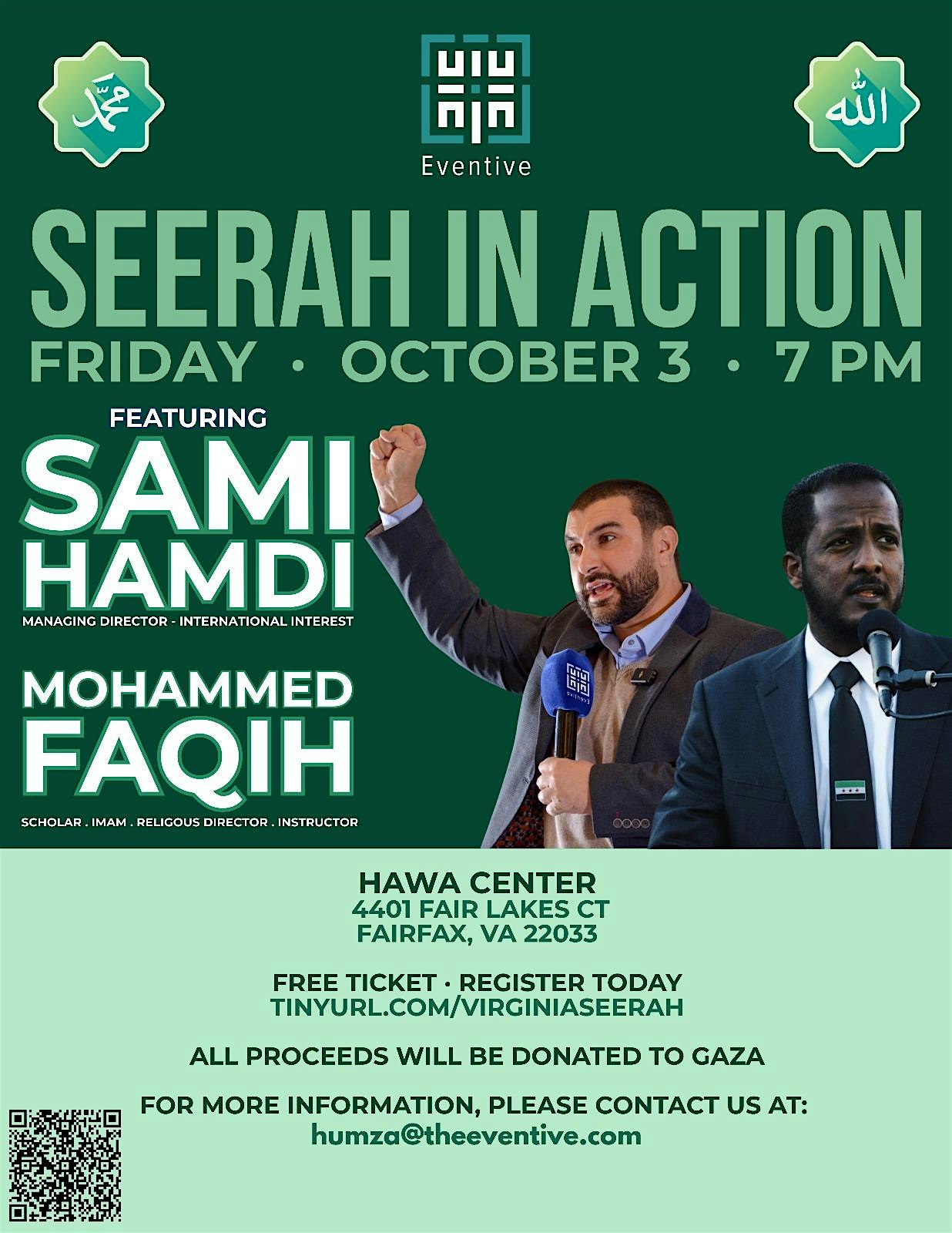 Seerah in Action: An Evening with Sami Hamdi at HAWA Fairfax Community Center – Fairfax, VA