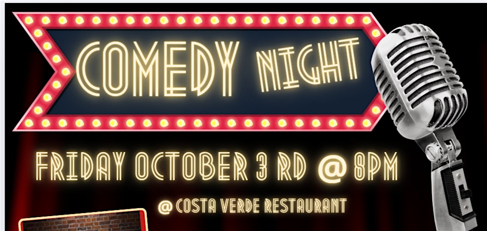 Costa Verde Comedy Night Friday October 3rd at Costa Verde – South Amboy, NJ