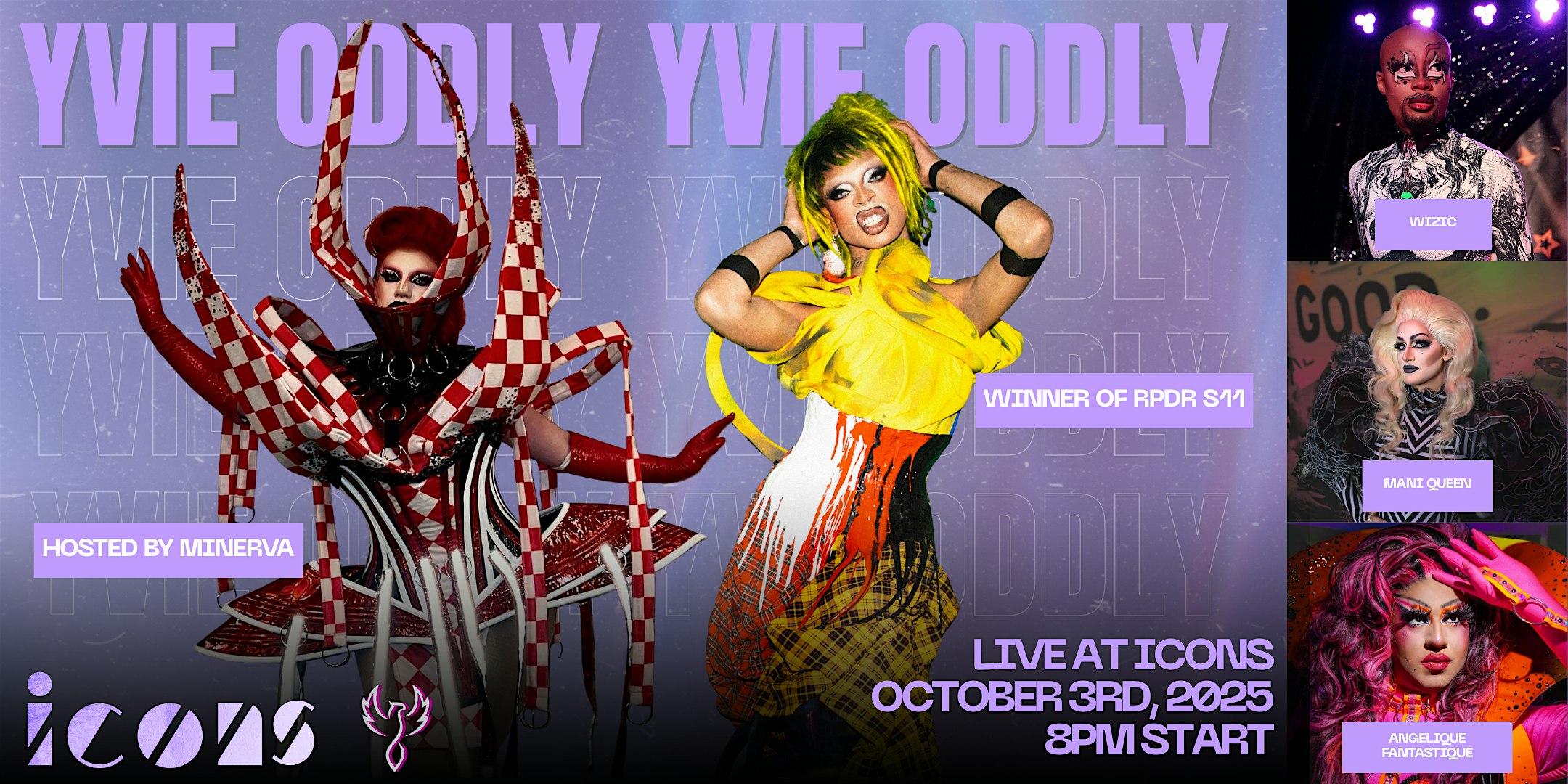 YVIE ODDLY LIVE AT ICONS at 16 E Kiowa St – Colorado Springs, CO