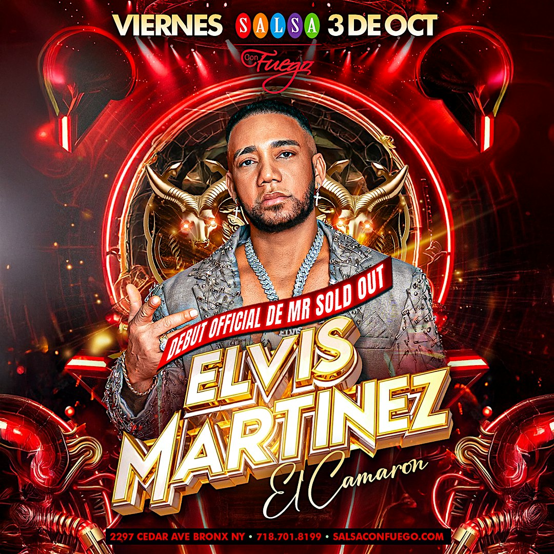 Elvis Martinez En Vivo Exclusivo at Salsa Con Fuego – The Bronx, NY