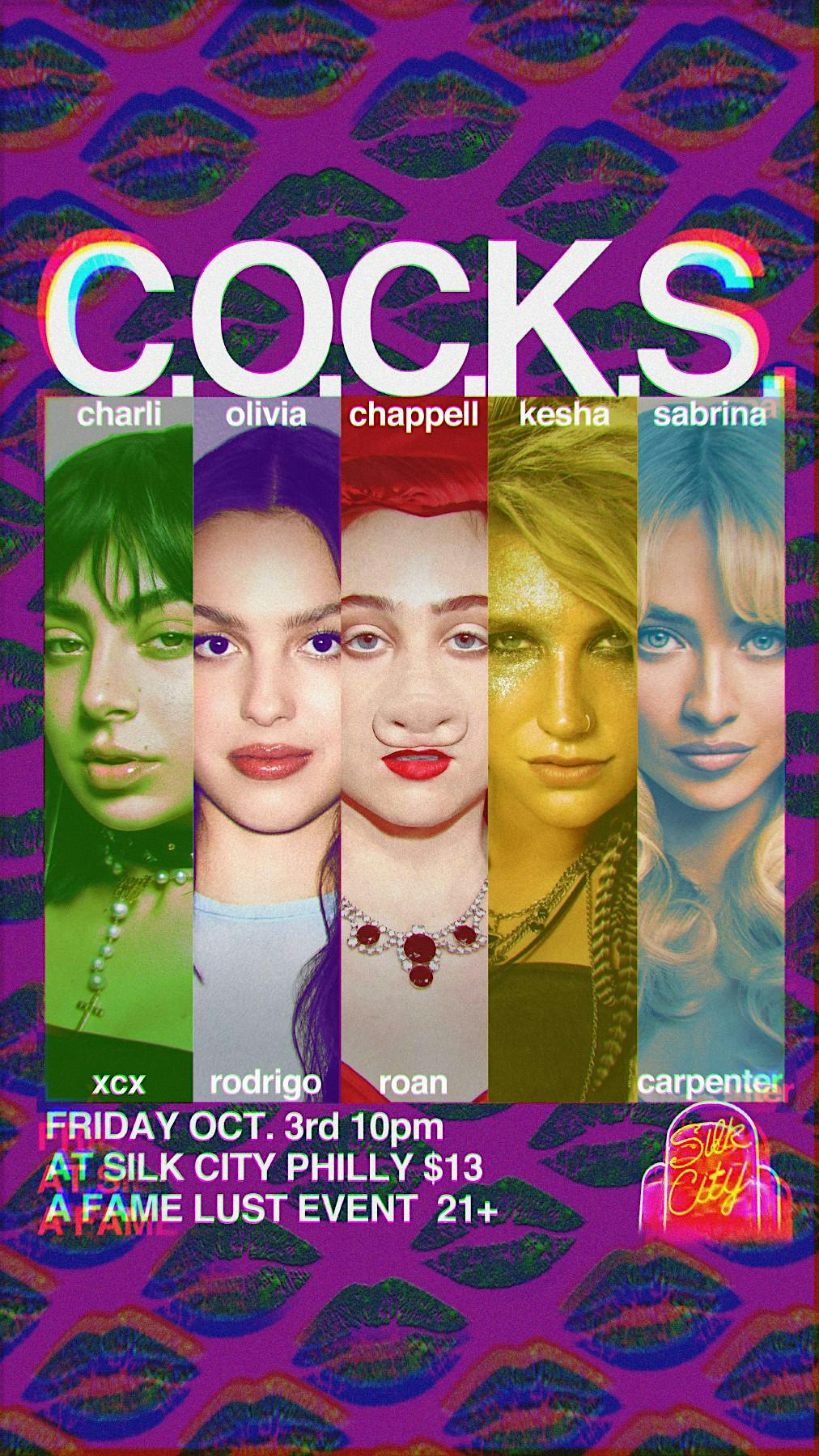C.O.C.K.S. ~ Charli, Olivia, Chappell, Kesha, Sabrina (dance party) at Silk City – Philadelphia, PA