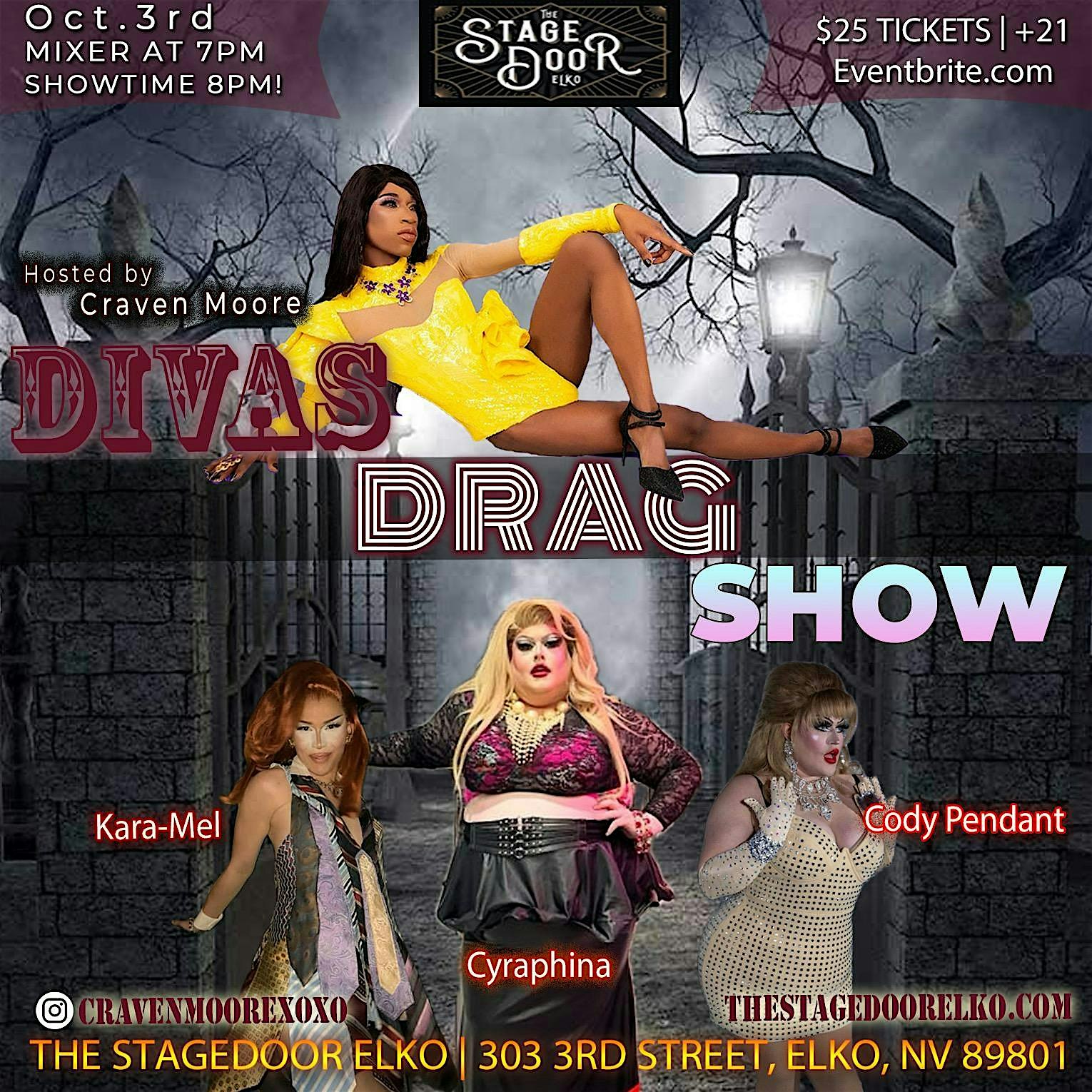 DIVAS! Drag Show: Friday Night Spooktacular at 303 South 3rd Street, Elko, NV, USA – Elko, NV