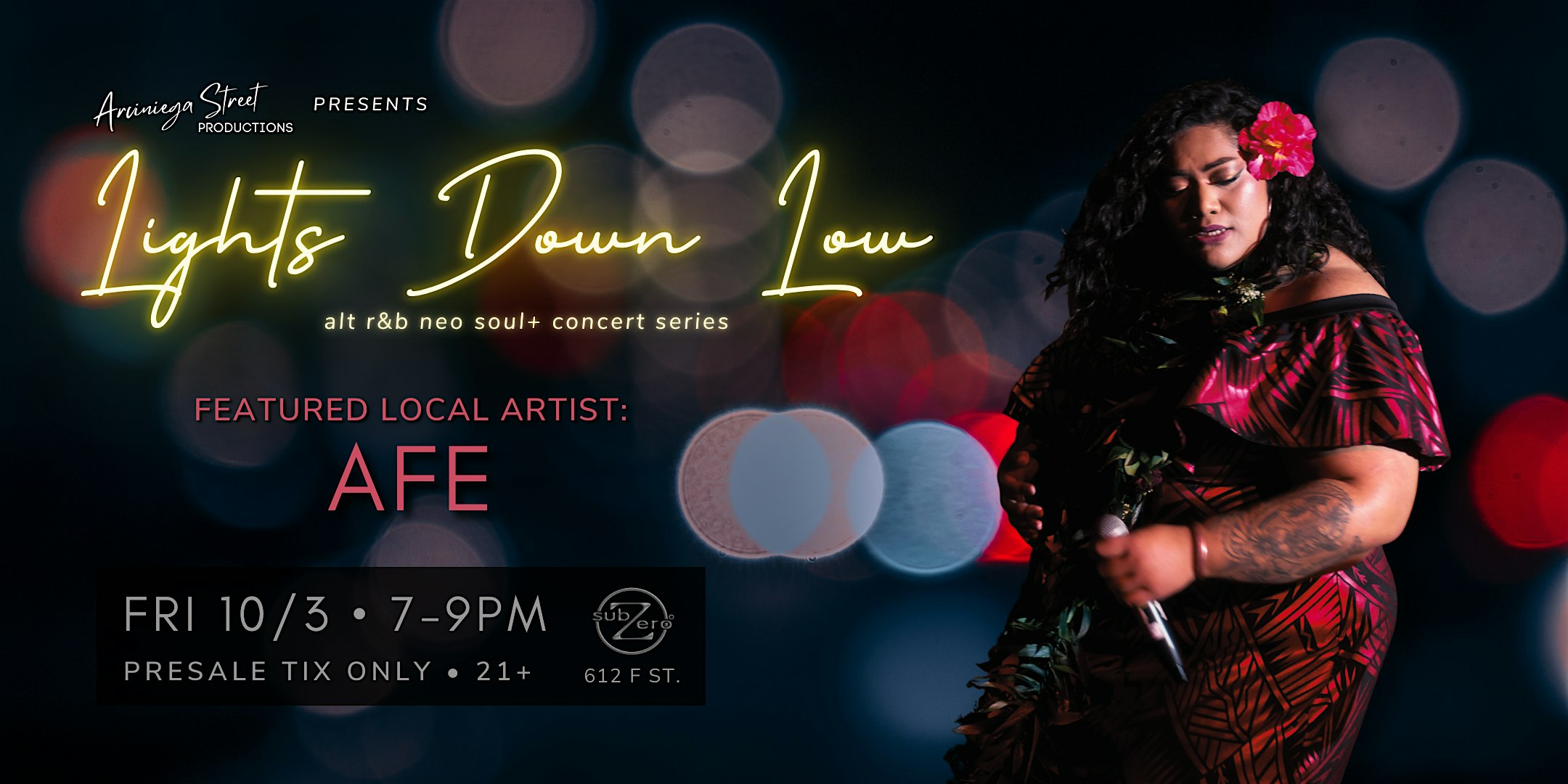Lights Down Low: AFE – R&B Neo Soul+ Concert Series at Sub Zero Bistro & Microlounge – Anchorage, AK
