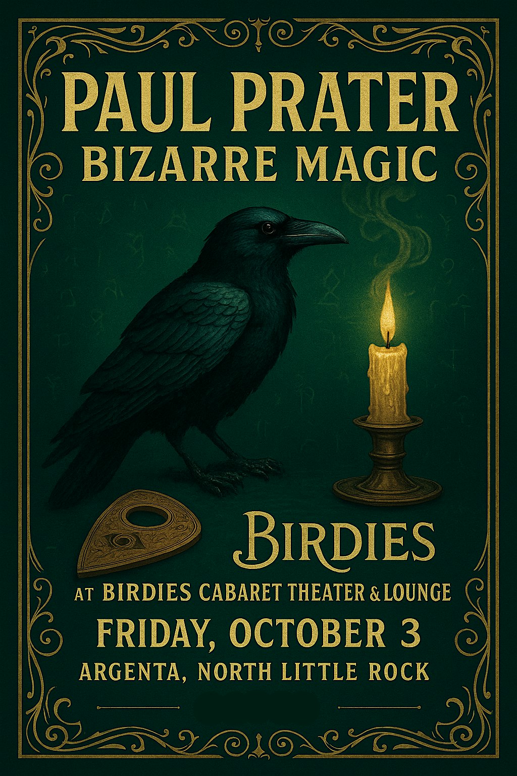 Paul Prater; A Night of Bizarre Magic at Birdies Cabaret Theater and Lounge – North Little Rock, AR