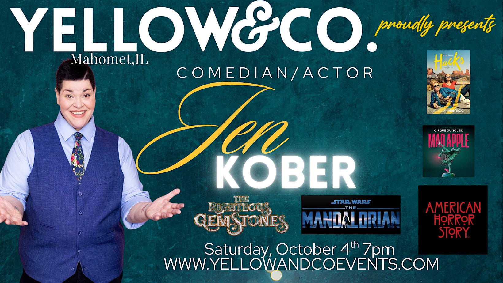 Yellow and Co. presents Comedian Jen Kober at Yellow & Co. – Mahomet, IL