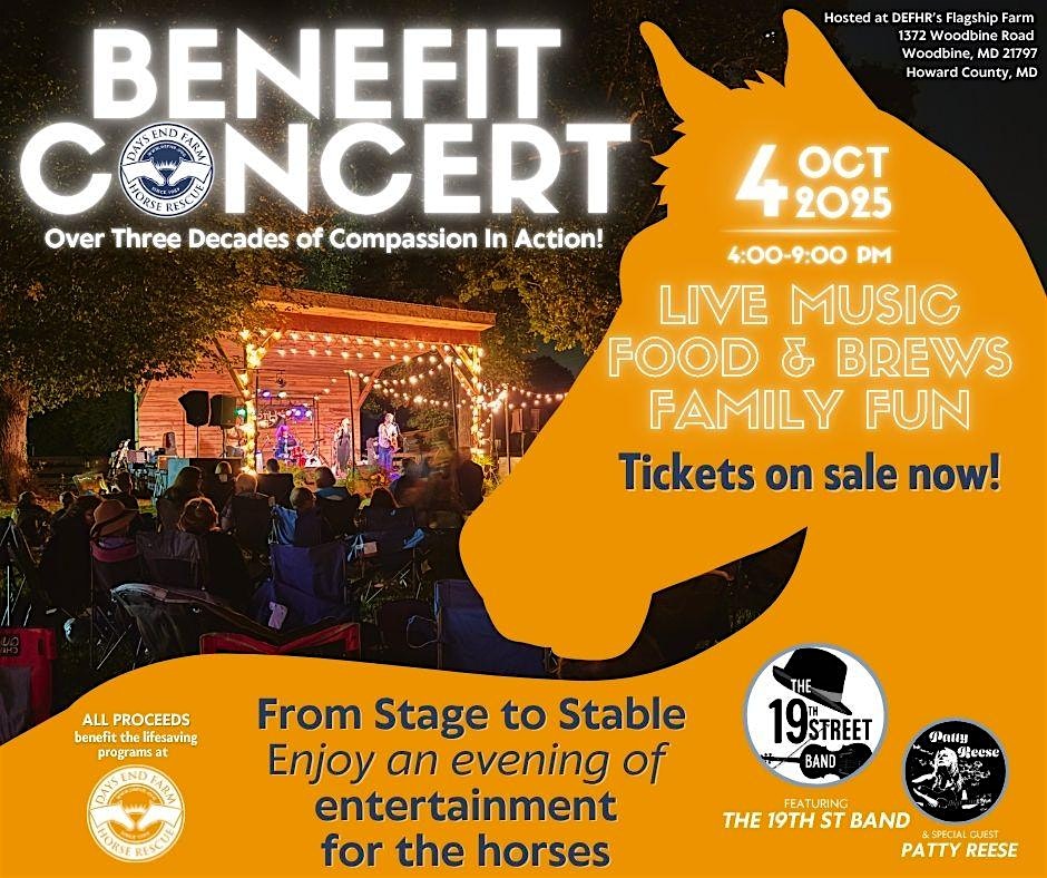 Days End Farm Horse Rescue Benefit Concert at 1372 Woodbine Rd – Woodbine, MD