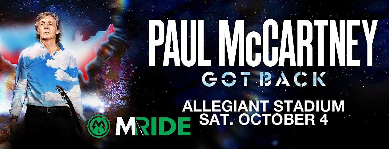 PAUL McCARTNEY concert shuttle bus from THE LINQ (STRIP) 10/04/2025 at The LINQ Hotel + Experience – Las Vegas, NV