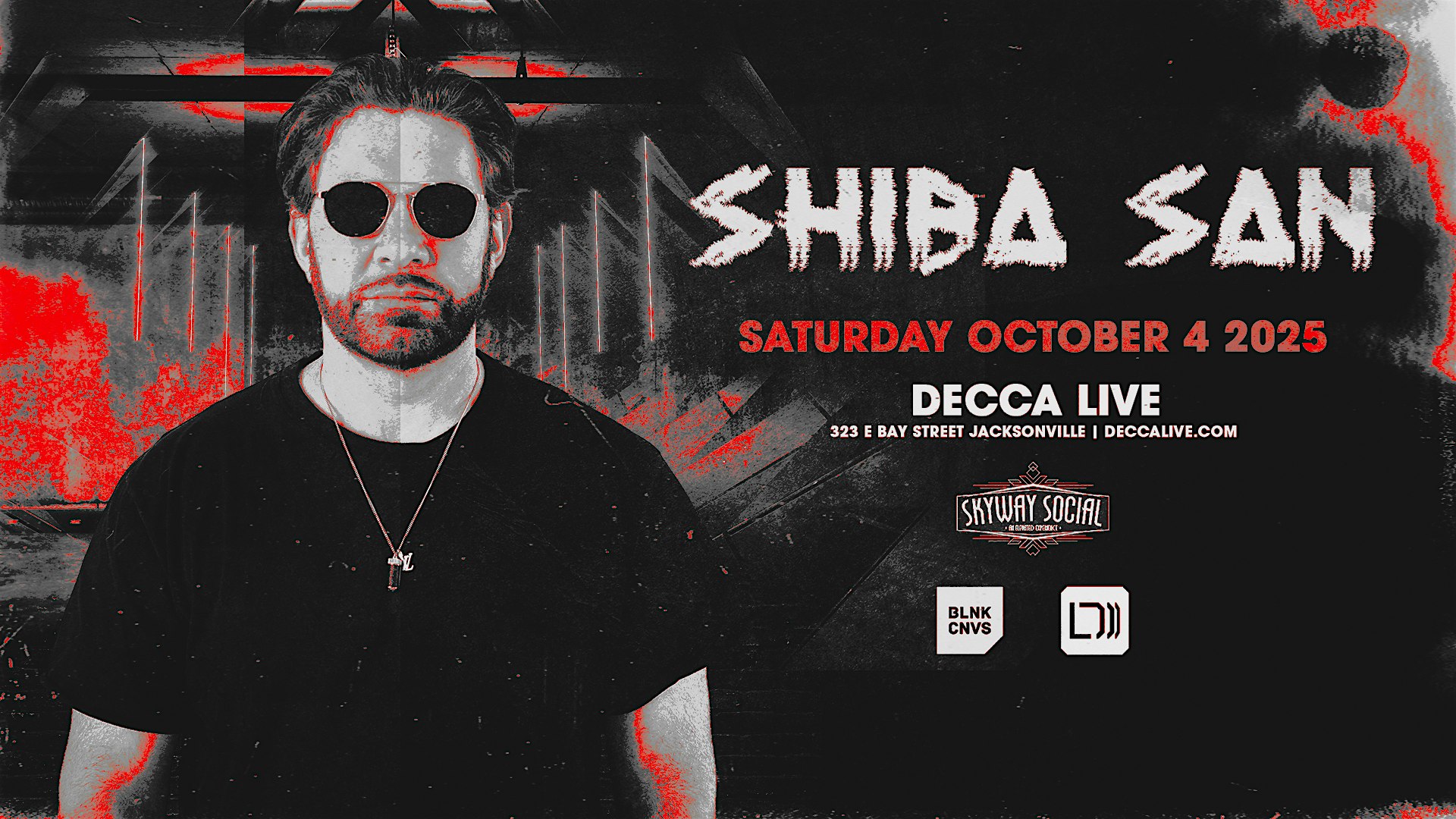 Shiba San at DECCA LIVE | Saturday 10.4.25 at Decca Live – Jacksonville, FL