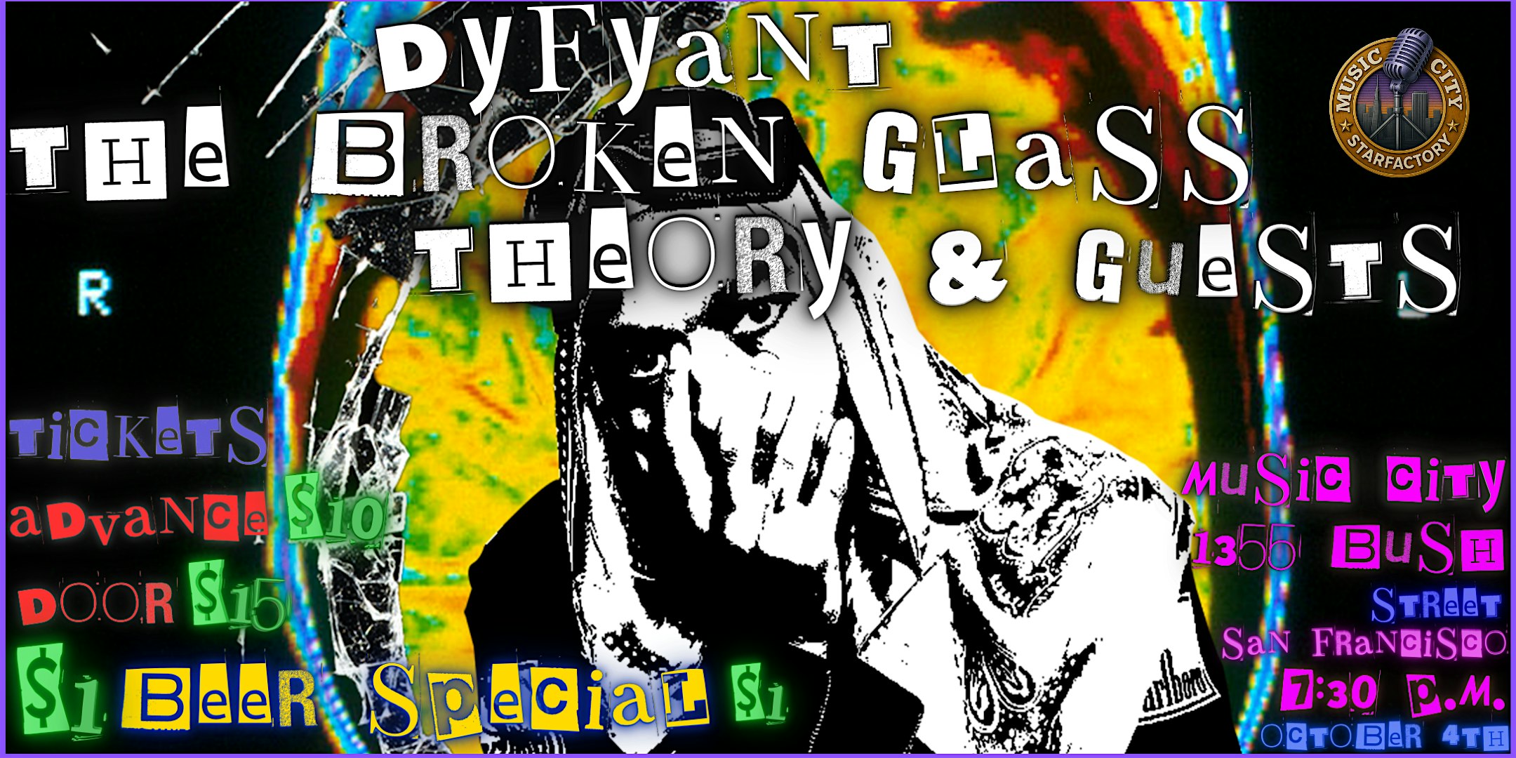 DYFYANT: The Broken Glass Theory | Alt-Rap/Hip-Hop/R&B at Music City San Francisco – San Francisco, CA