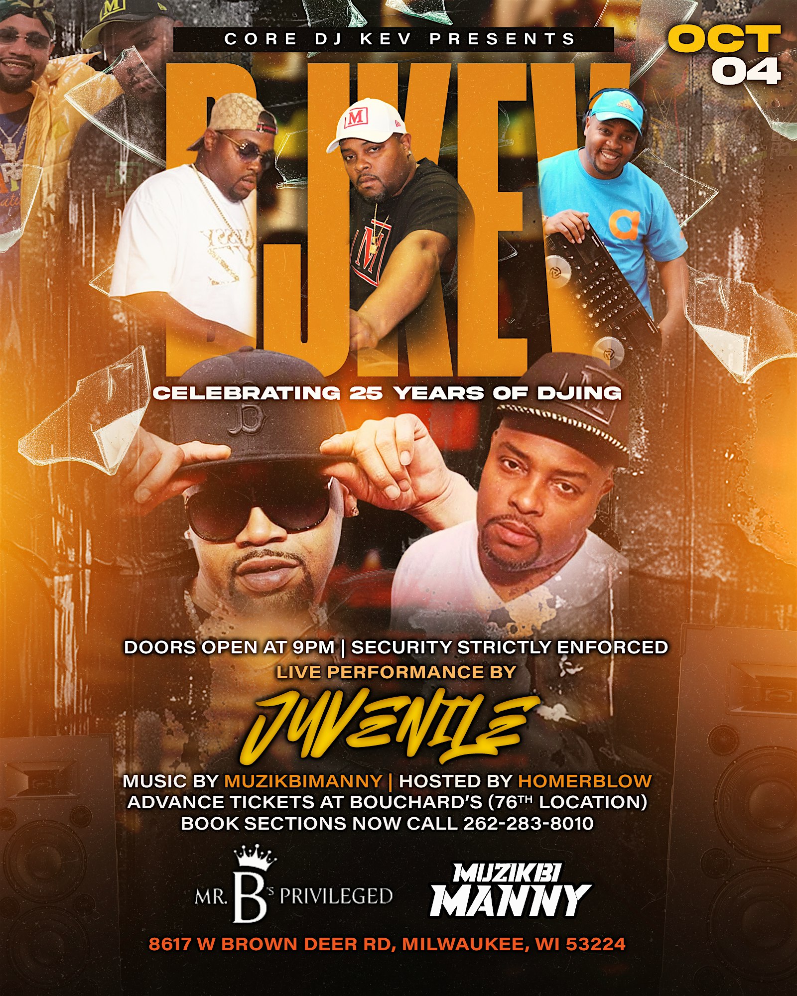 DJ Kev’s 25th Year of Dj’n Anniversary at Mr.B’s social club – Milwaukee, WI