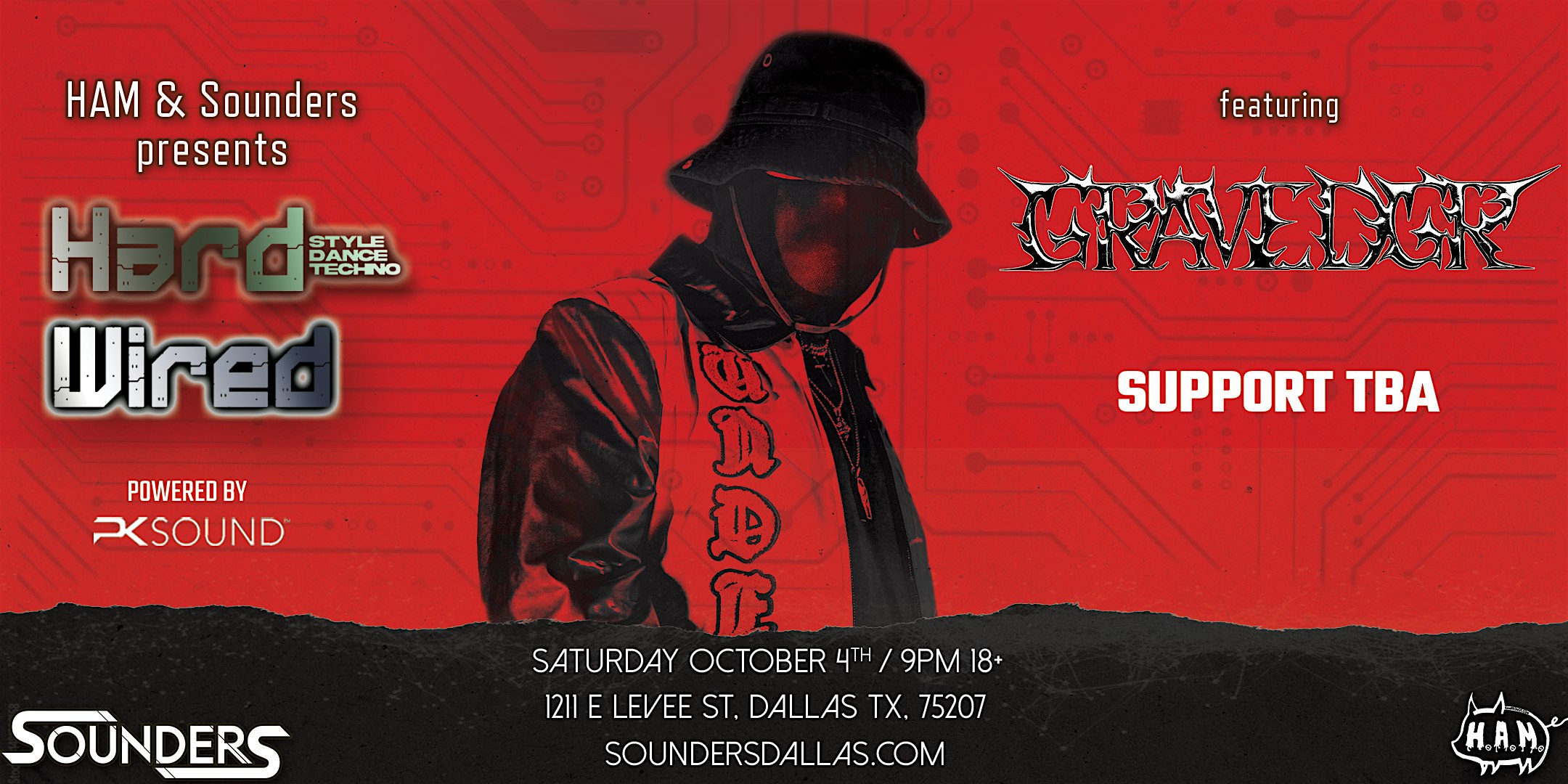 Hard Wired Featuring GRAVEDGR 10/4 – Dallas, TX at Sounders – Dallas, TX