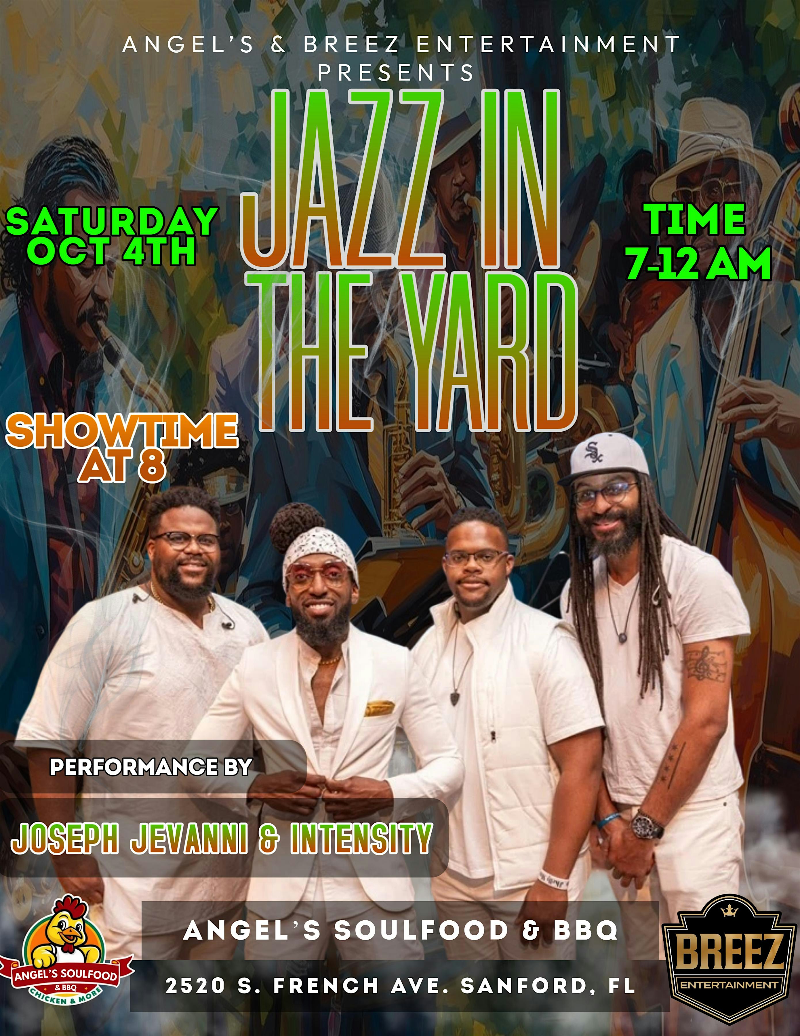 Jazz in the yard at Angel’s soul food & bbq – Sanford, FL