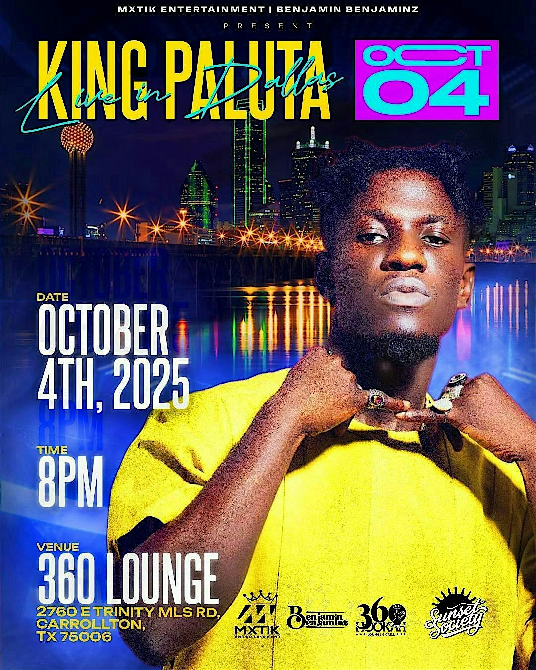 King Paluta Live in Dallas at 360 Hookah Lounge & Grill – Carrollton, TX
