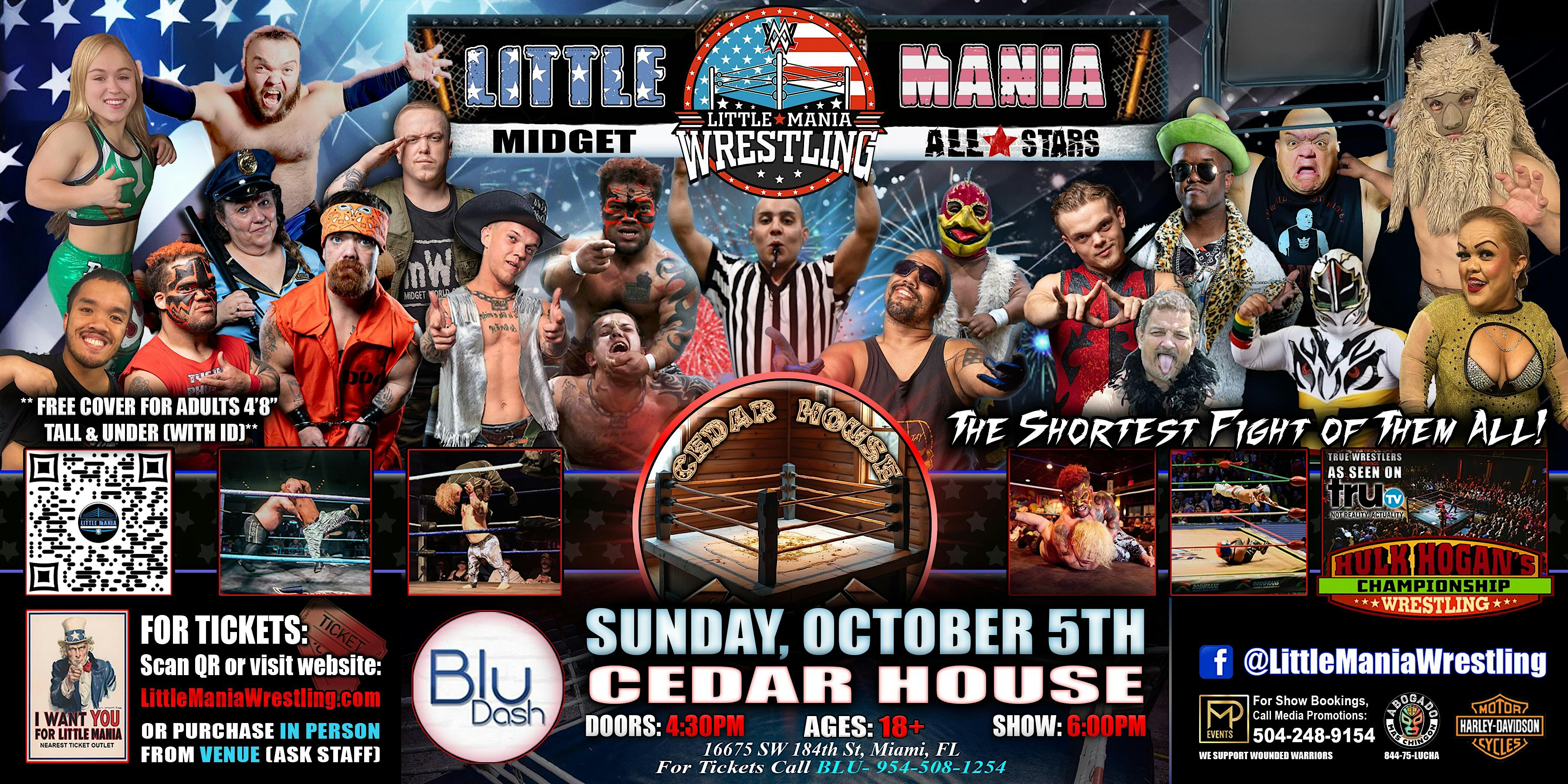 Miami, FL – Little Mania Mini Wrestling @ Cedar House at 16675 SW 184th St – Miami, FL