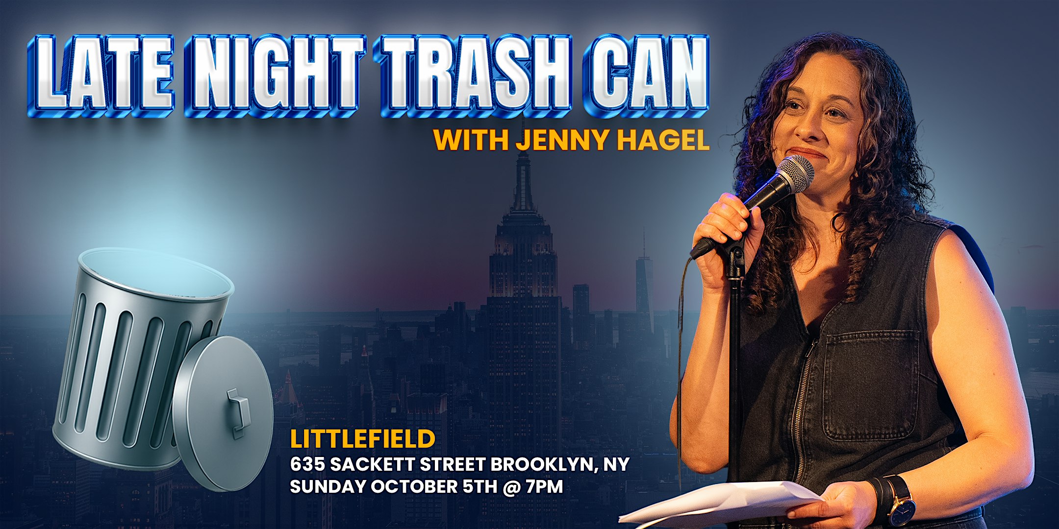 Late Night Trash Can at littlefield – Brooklyn, NY