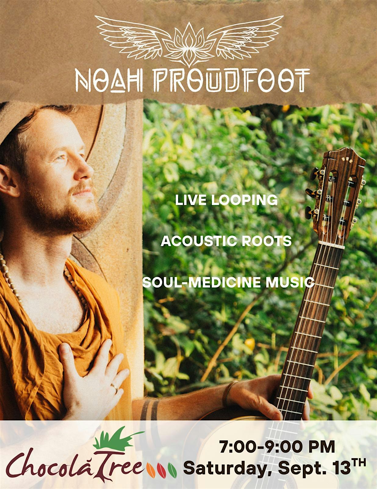 Noah Proudfoot at Chocolatree Organic Eatery at ChocolaTree Organic Eatery – Sedona, AZ