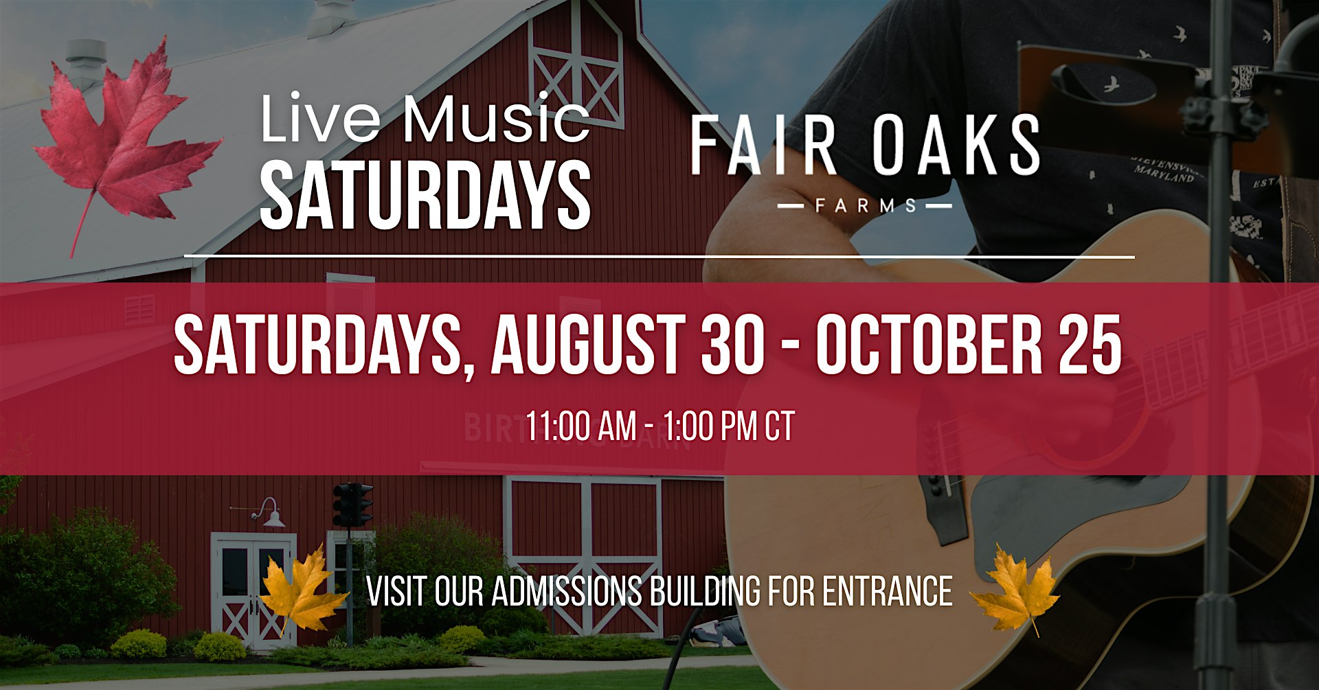 Live Music Saturdays at Fair Oaks Farms – Fair Oaks, IN