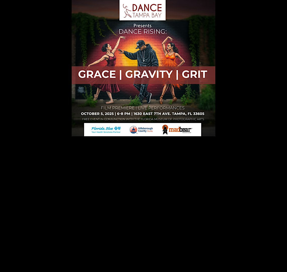 Dance Rising Tampa Bay: Grace/Gravity/Grit Premiere at The Florida Museum of Photographic Arts – Tampa, FL