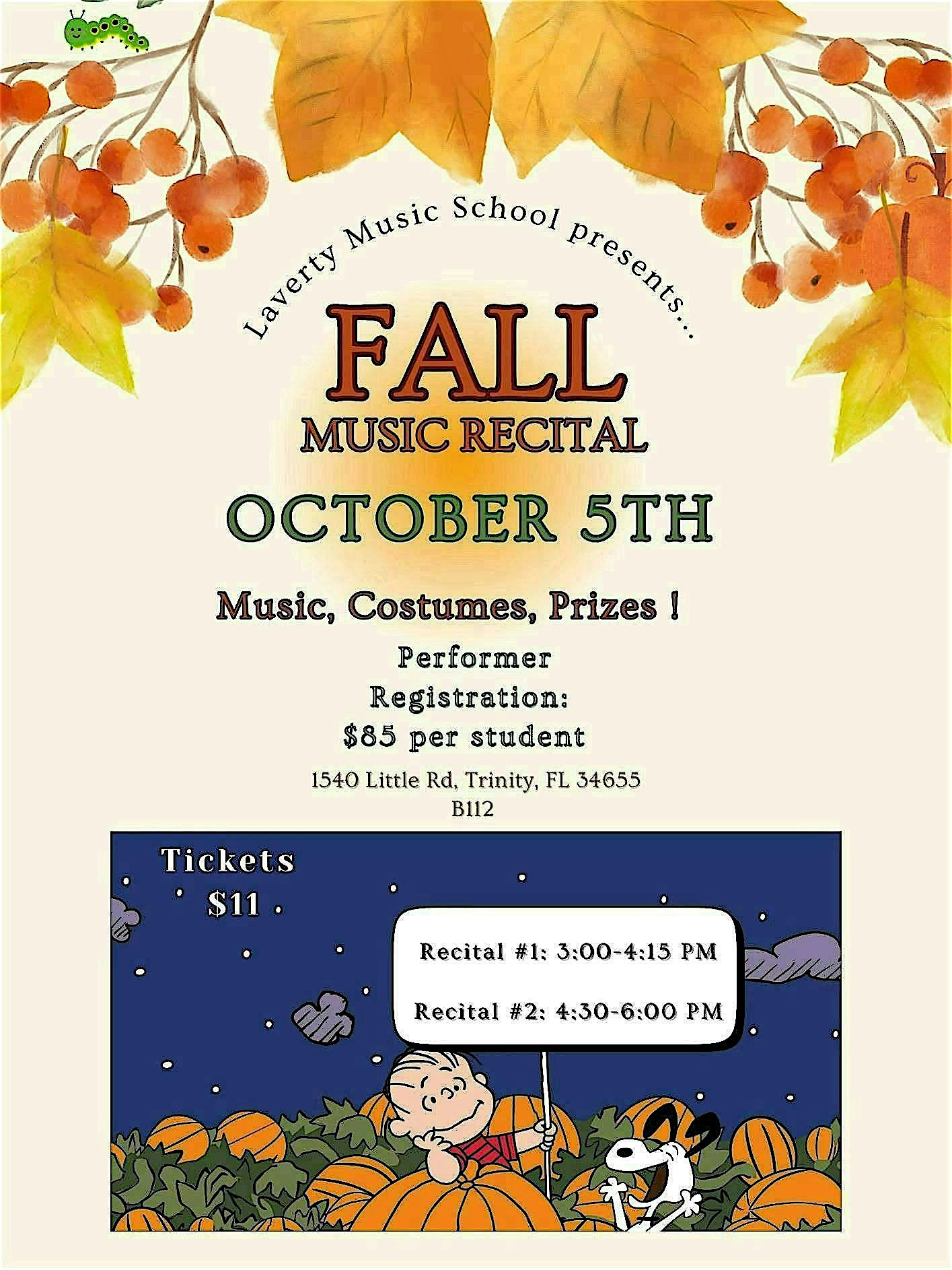 Fall Music Recital at Generations Christian Church – Trinity, FL
