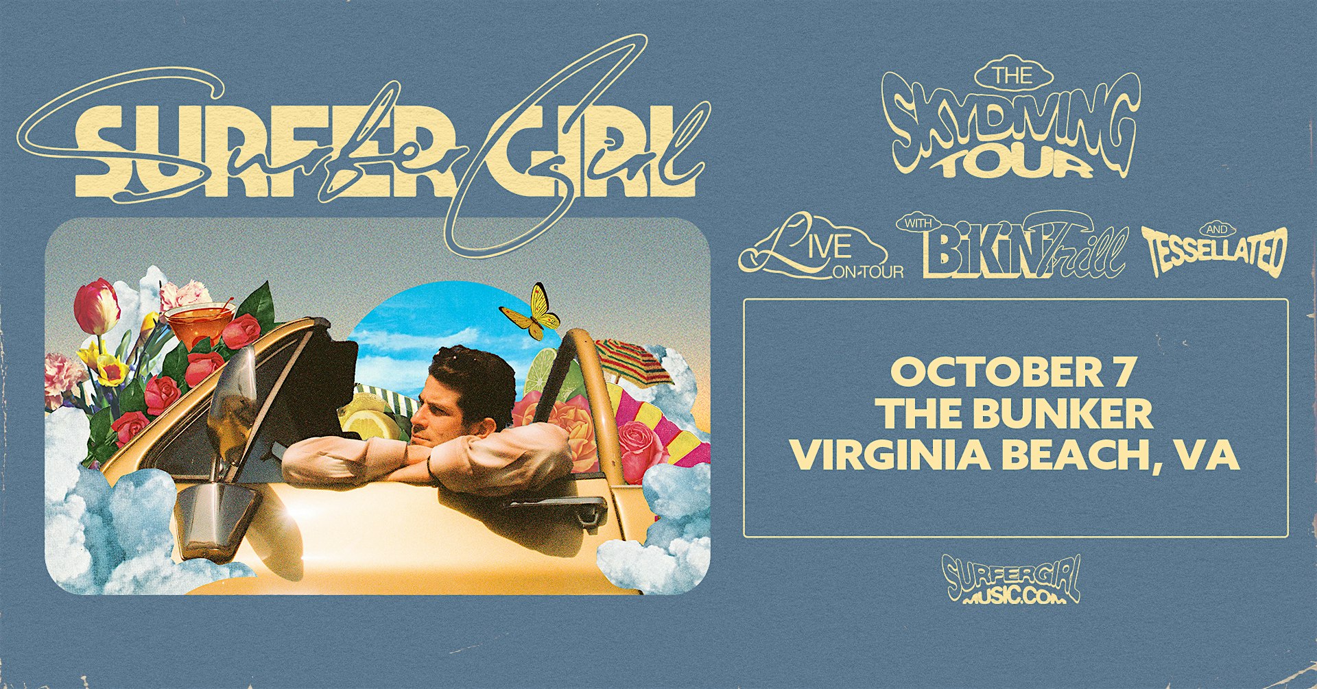 Surfer Girl: Skydiving Tour w/ Bikini Trill + Tessellated at The Bunker Brewpub – Virginia Beach, VA
