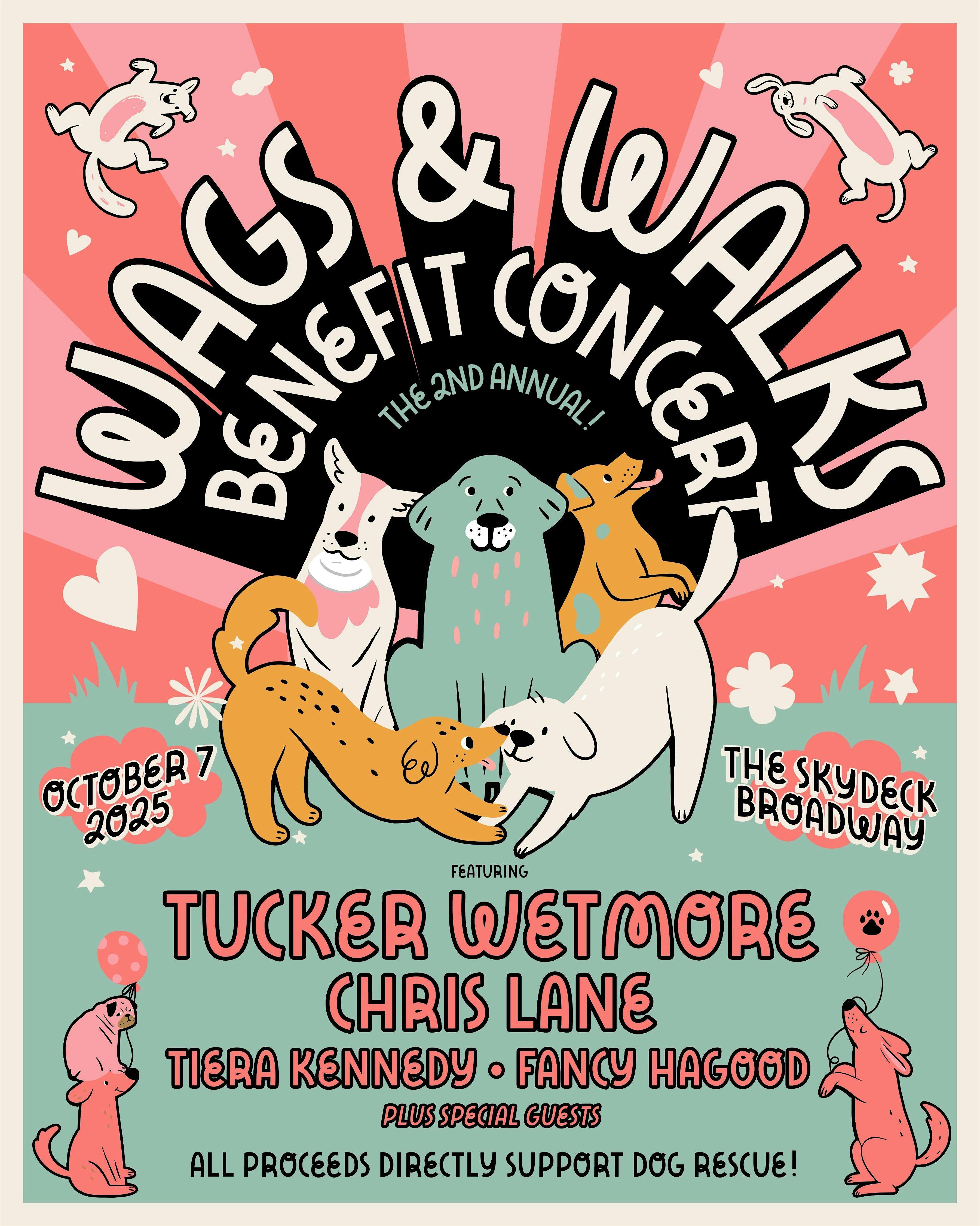 2nd Annual Wags & Walks Benefit Concert at Skydeck on Broadway – Nashville, TN