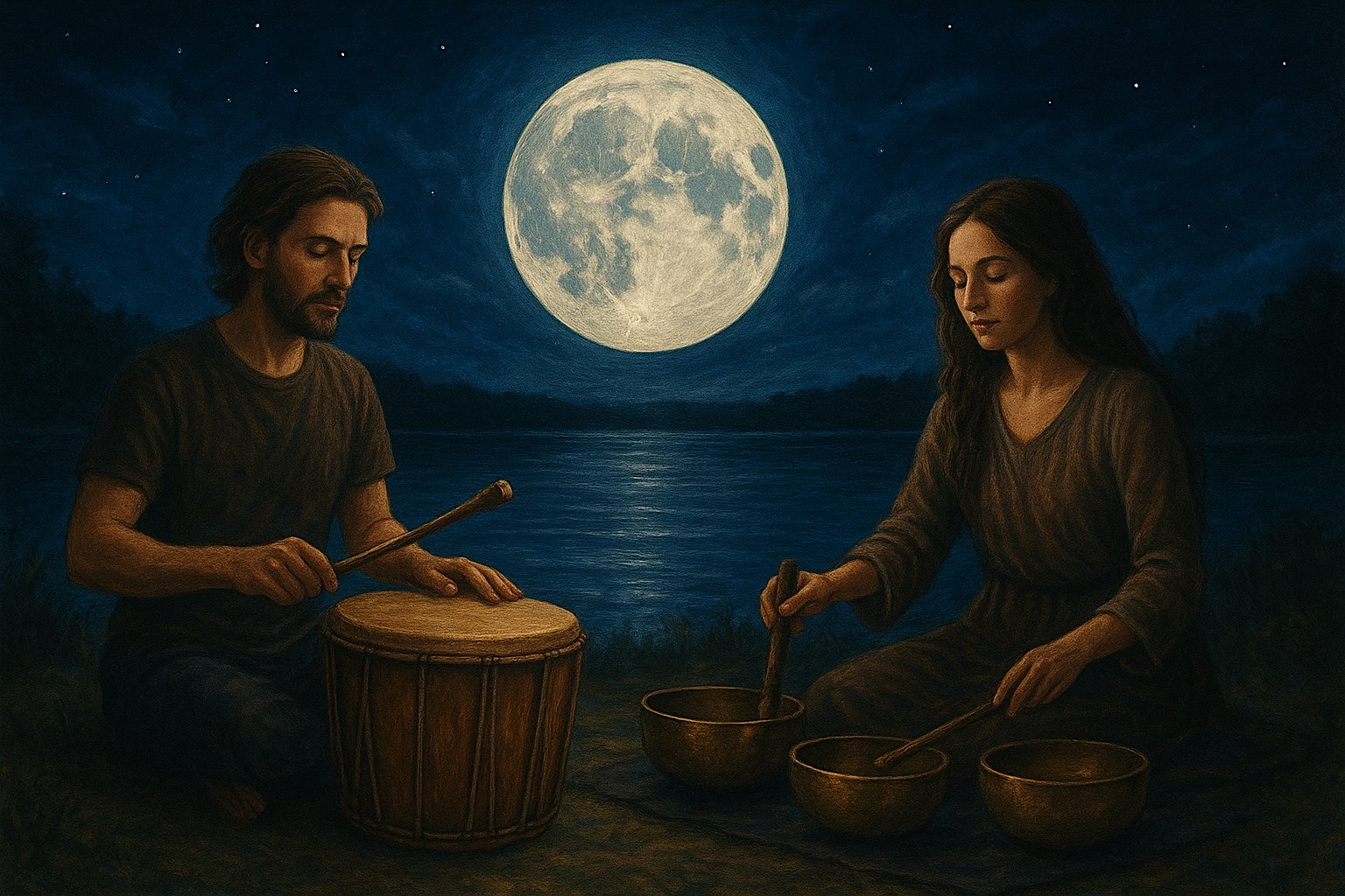 Full Moon Healing Ceremony – Sound Bath and Ancient Drumming Practitioners at Swan’s Nest at Indian Lake – Worcester, MA