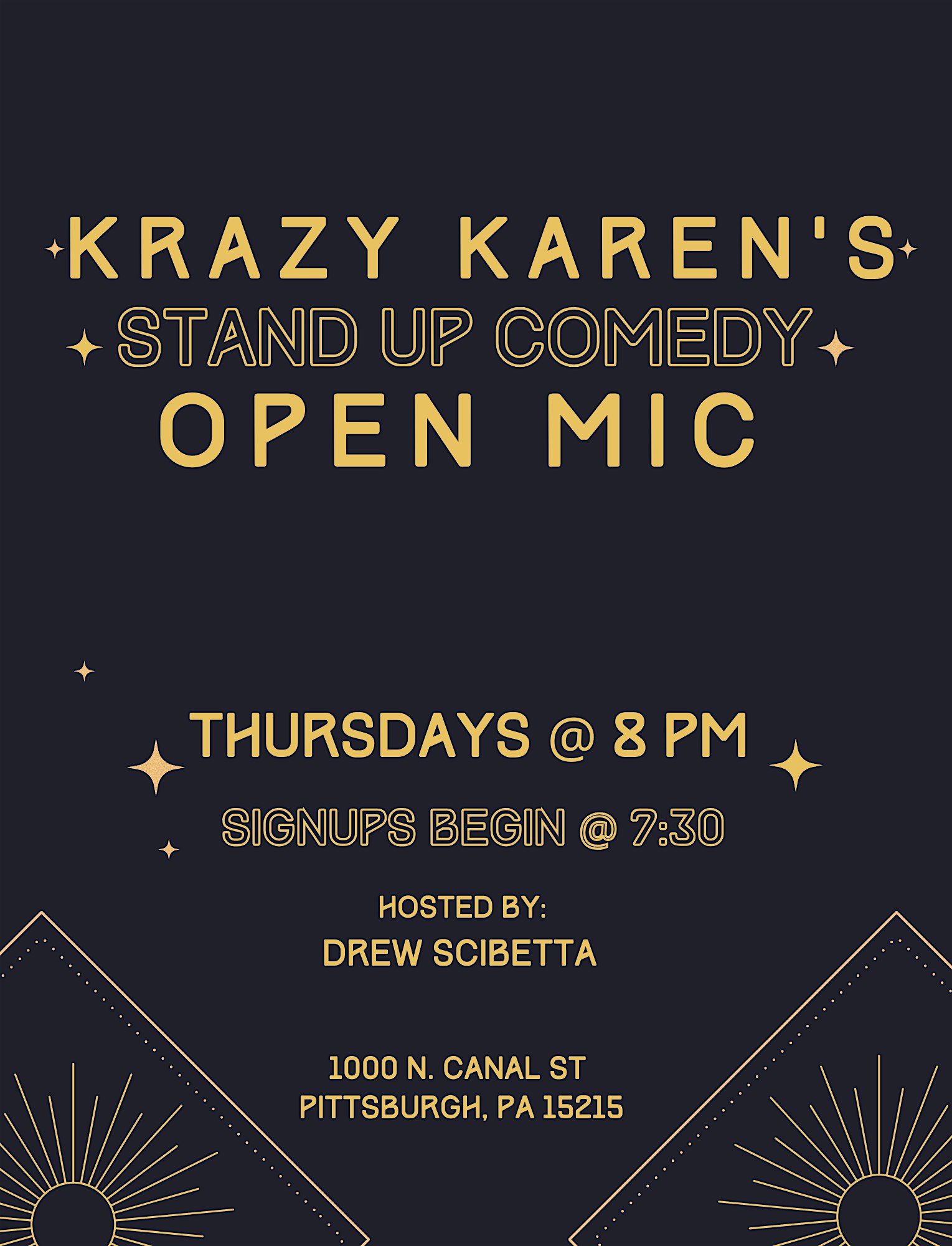 Krazy Karen’s Standup Comedy Open Mic at Krazy Karen’s – Pittsburgh, PA