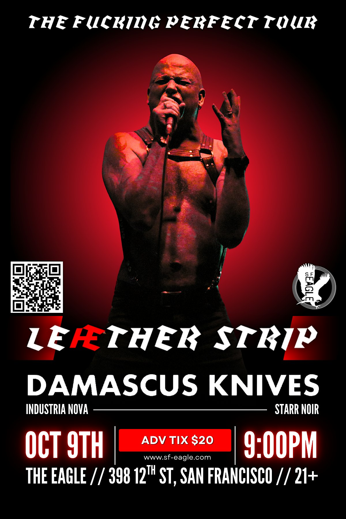 Leather Strip (Fucking Perfect Tour 2025) with Damascus Knives at San Francisco Eagle Bar – San Francisco, CA