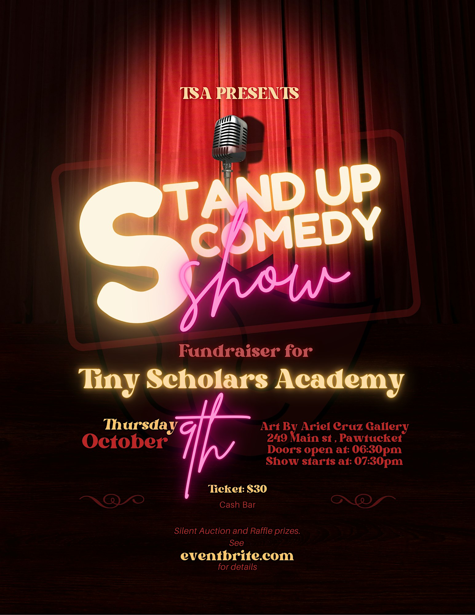 Stand Up Comedy Show Fundraiser at Art by Ariel Cruz Gallery – Pawtucket, RI