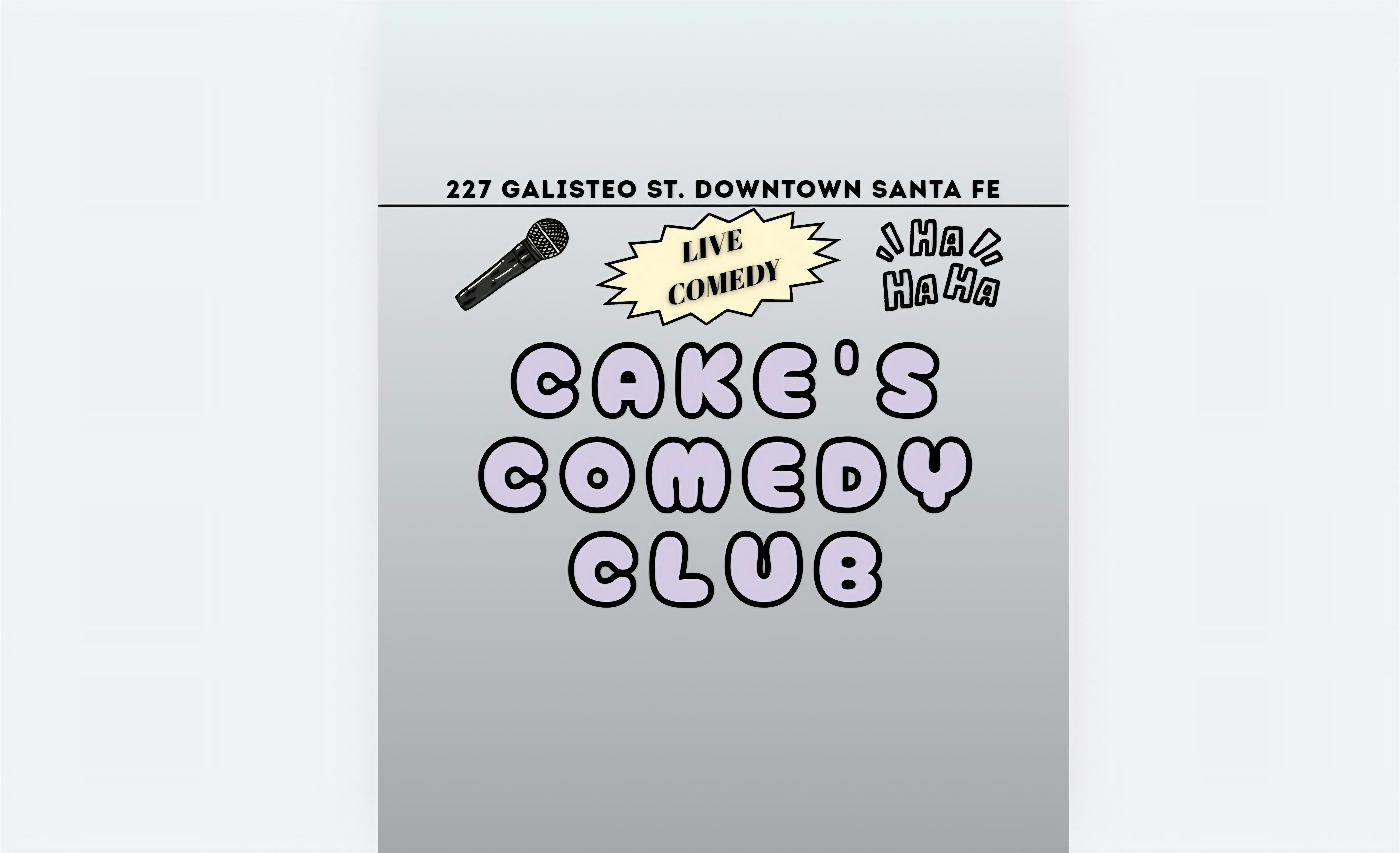 Cake’s Comedy Club October 9, 2025 at Cake’s Cafe – Santa Fe, NM