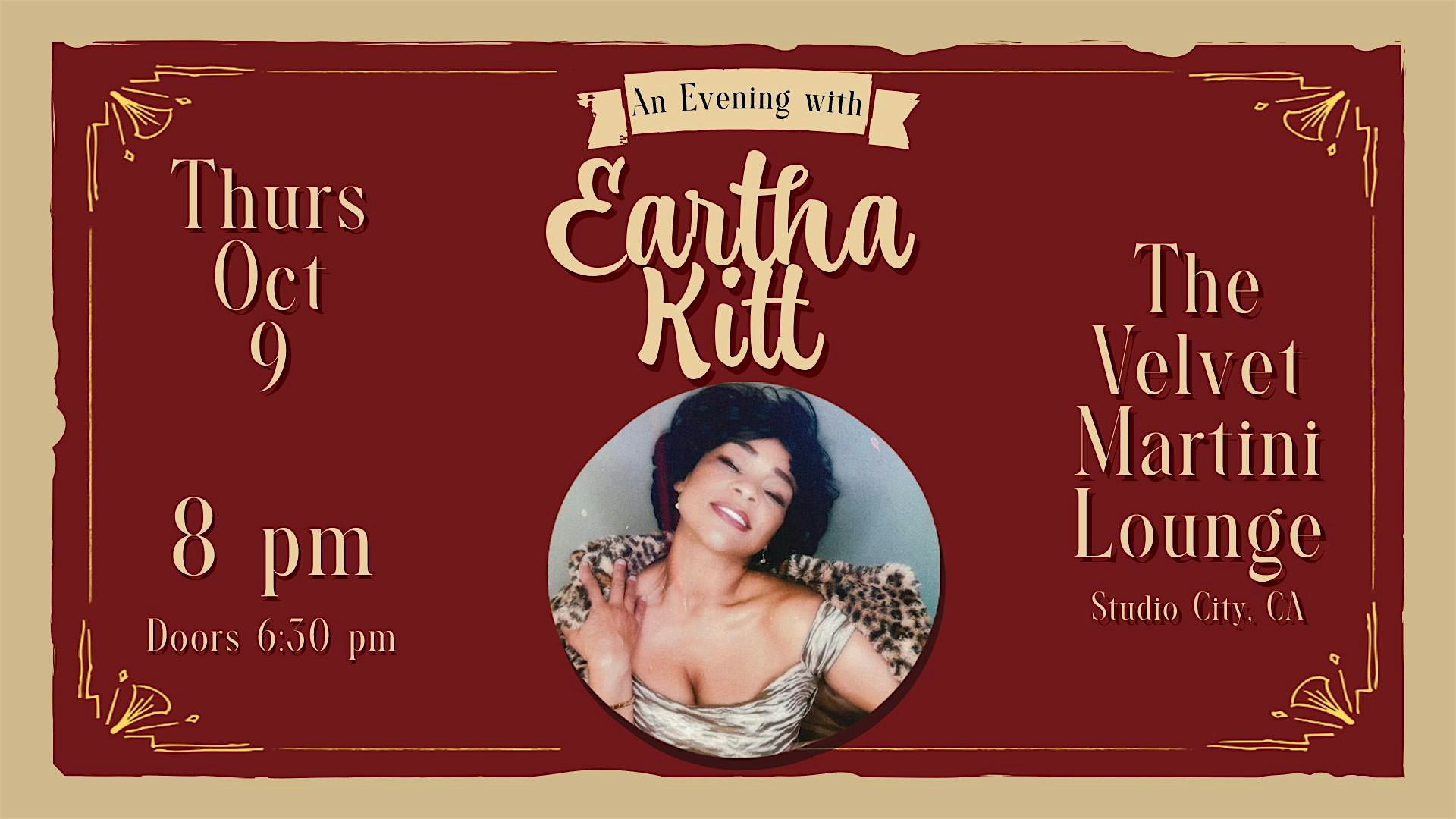 An Evening with Eartha Kitt: Live Tribute at The Velvet Martini Lounge – Los Angeles, CA