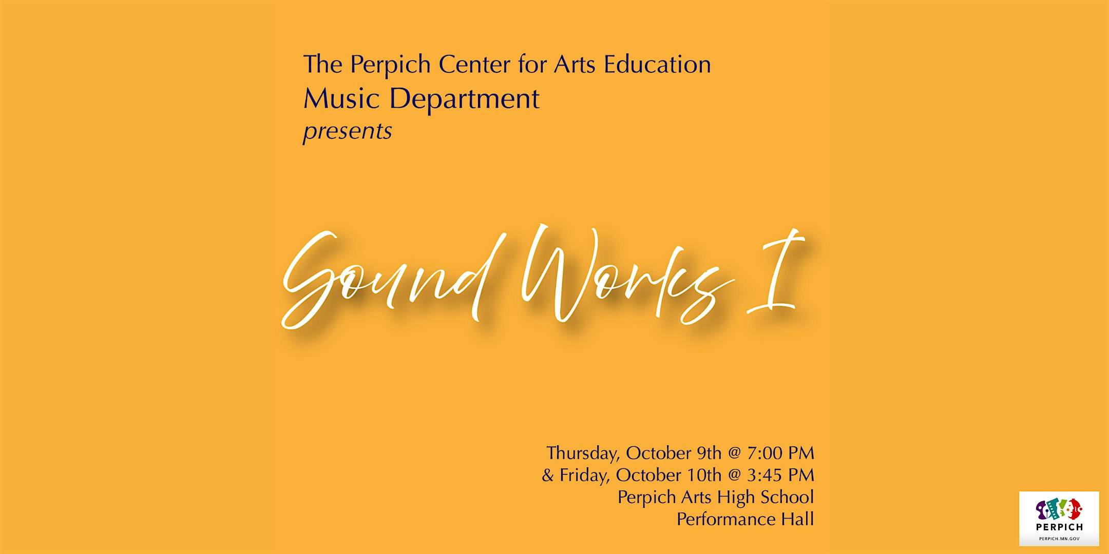 Perpich Arts High School Music Department Presents: 25/26 Sound Works I at Perpich Center for Arts Education – Golden Valley, MN