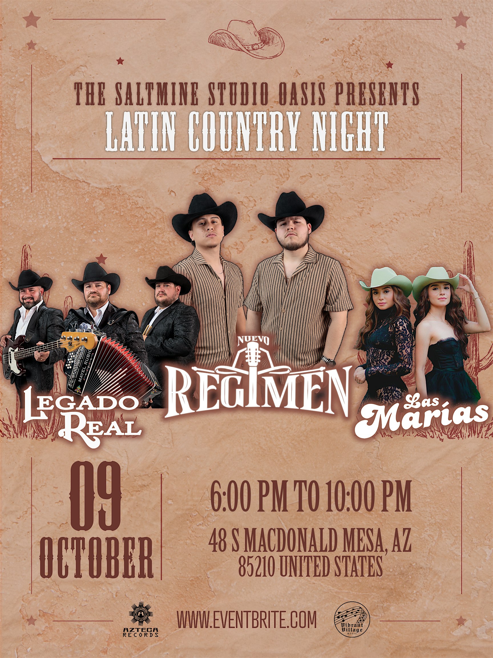 LATIN COUNTRY NIGHT at The Saltmine Recording Studio Oasis – Mesa, AZ
