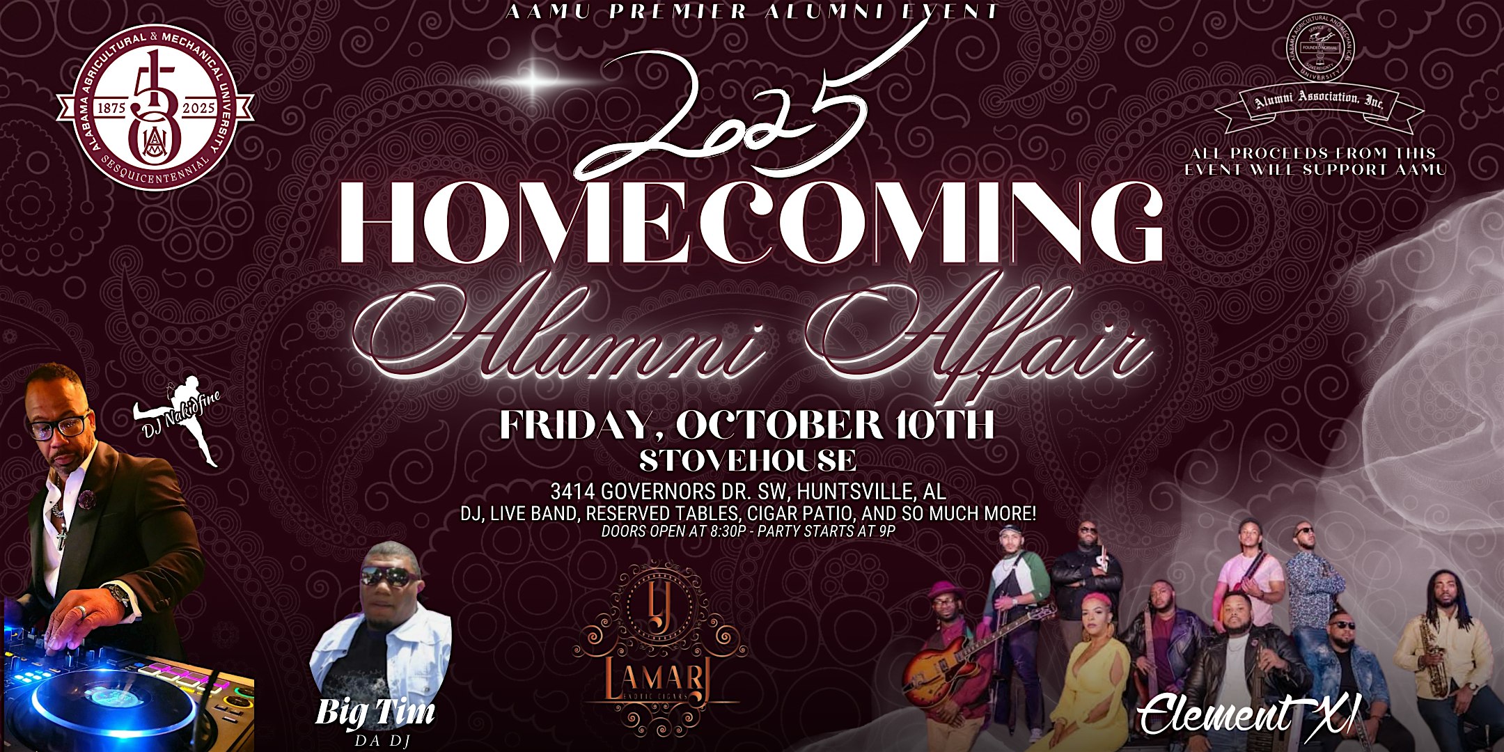 The 2025 Homecoming Affair – Hosted by the AAMU Alumni Association, Inc. at Stovehouse – Huntsville, AL
