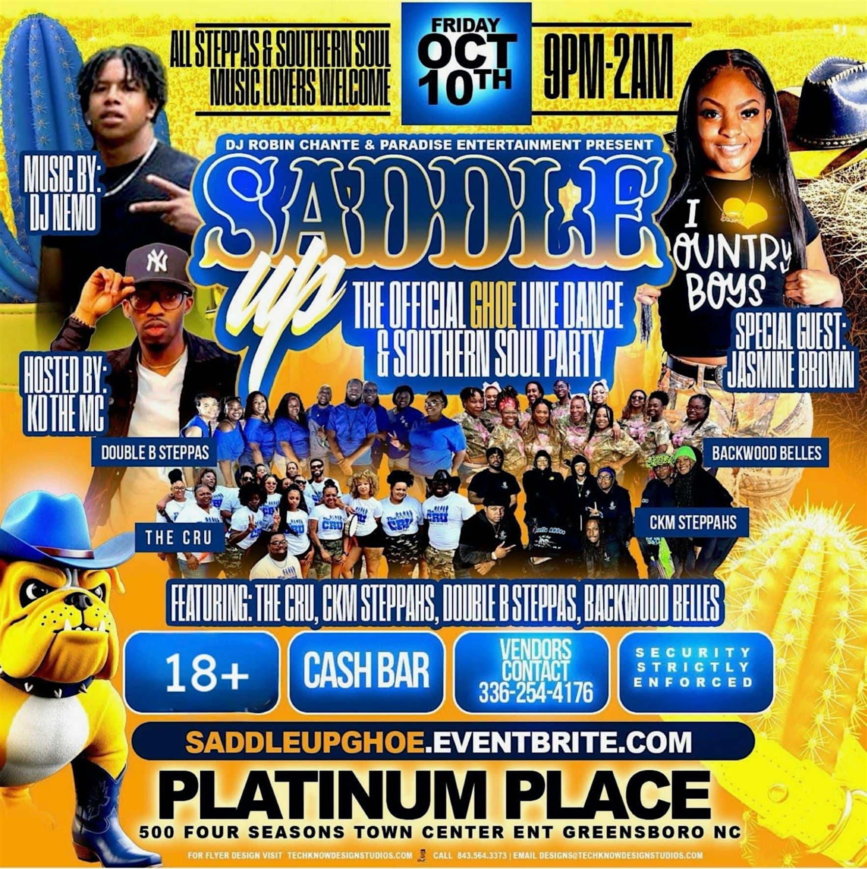 Saddle Up (Advance Tickets) GHOE at Platinum Palace – Greensboro, NC
