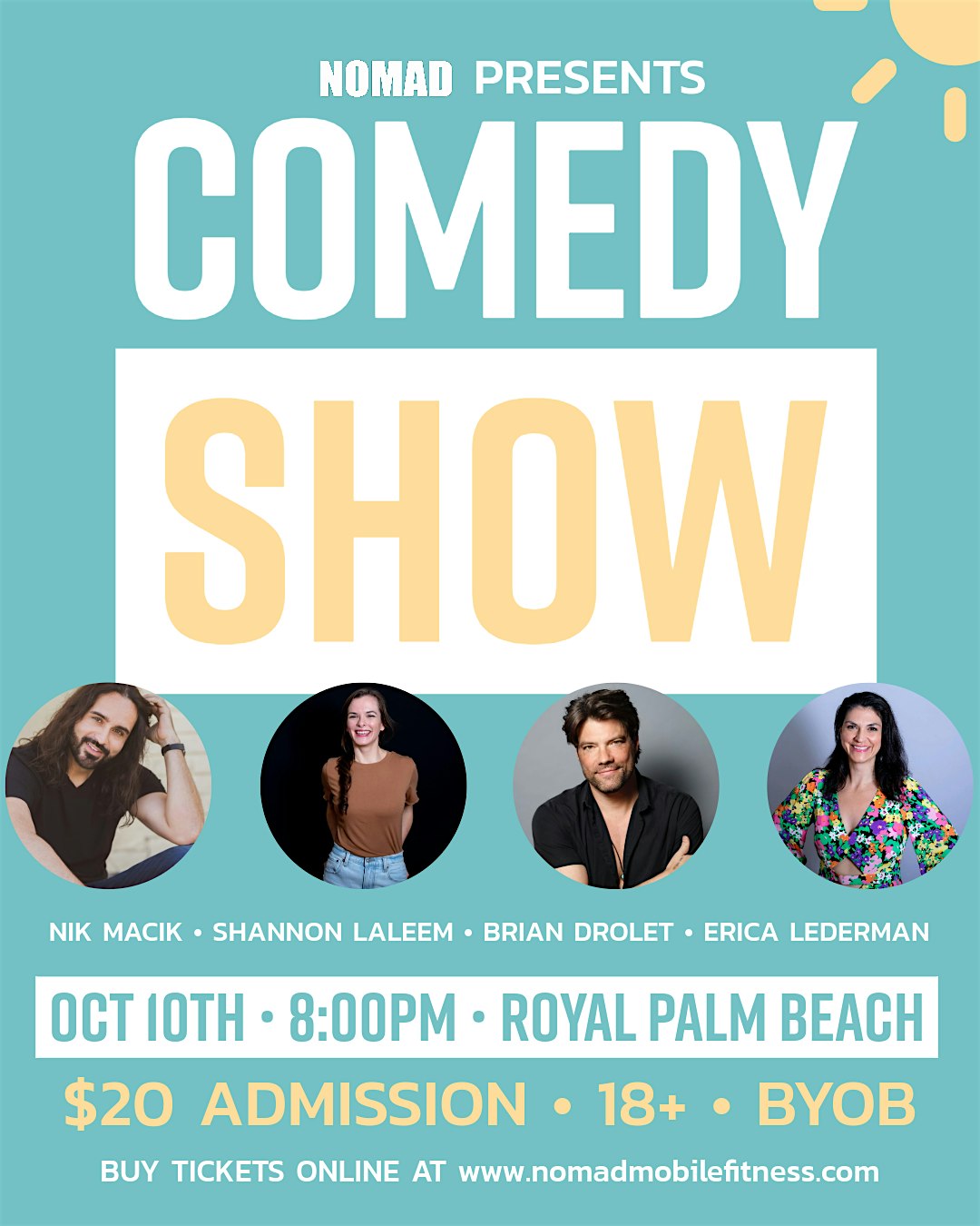 NOMAD Pop Up COMEDY SHOW at 11150 Okeechobee Blvd suite m – Royal Palm Beach, FL