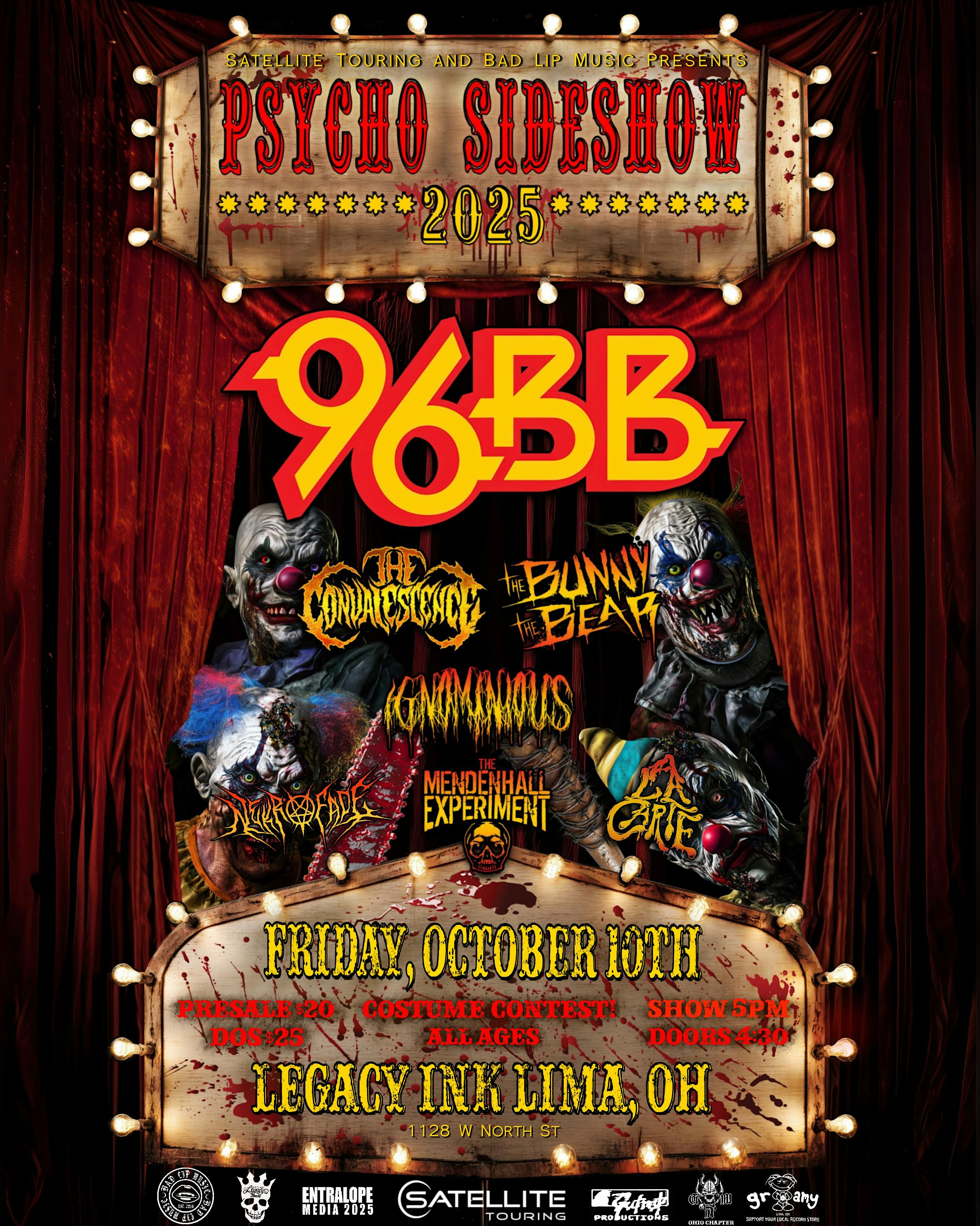 96BB, The Convalescence, TheBunnyTheBear and more at Legacy Ink! at Legacy Ink Tattoo – Lima, OH