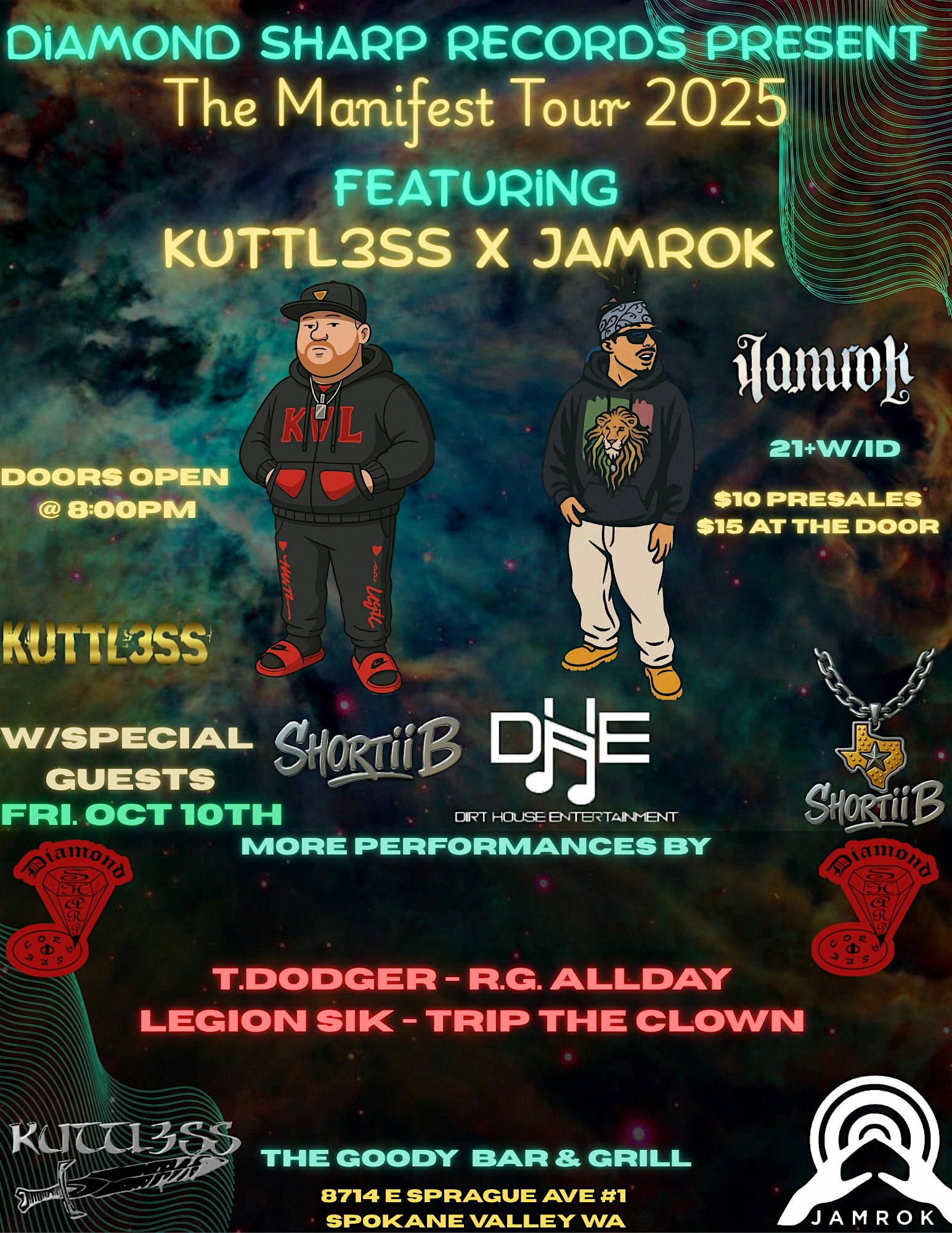 Diamond Sharp Records & LYYV ent present the manifest tour feat Kuttl3ss at The Goody Bar And Grill – Spokane Valley, WA