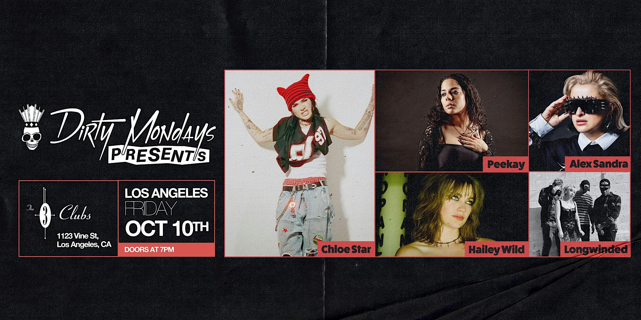 DIRTY MONDAYS PRESENTS: CHLOE STAR at The Three Clubs – Los Angeles, CA